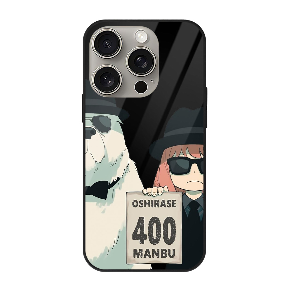 （画像用） SPY×FAMILY间谍家家酒 【iPhone15Pro対応】スマホケース 耐衝撃＆黄変防止 背面ガラス