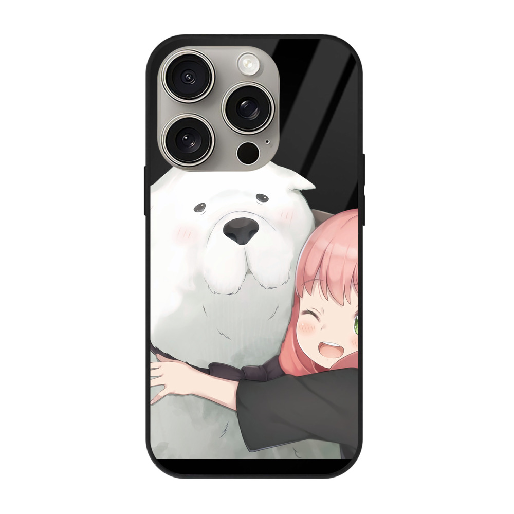 （画像用） SPY×FAMILY间谍家家酒 【iPhone15Pro対応】スマホケース 耐衝撃＆黄変防止 背面ガラス