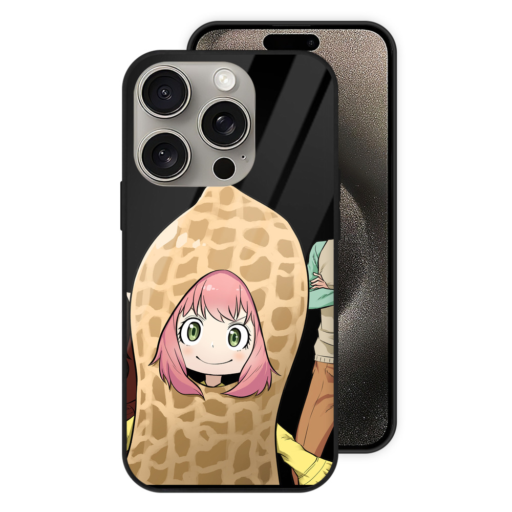 （画像用） SPY×FAMILY间谍家家酒 【iPhone15Pro対応】スマホケース 耐衝撃＆黄変防止 背面ガラス
