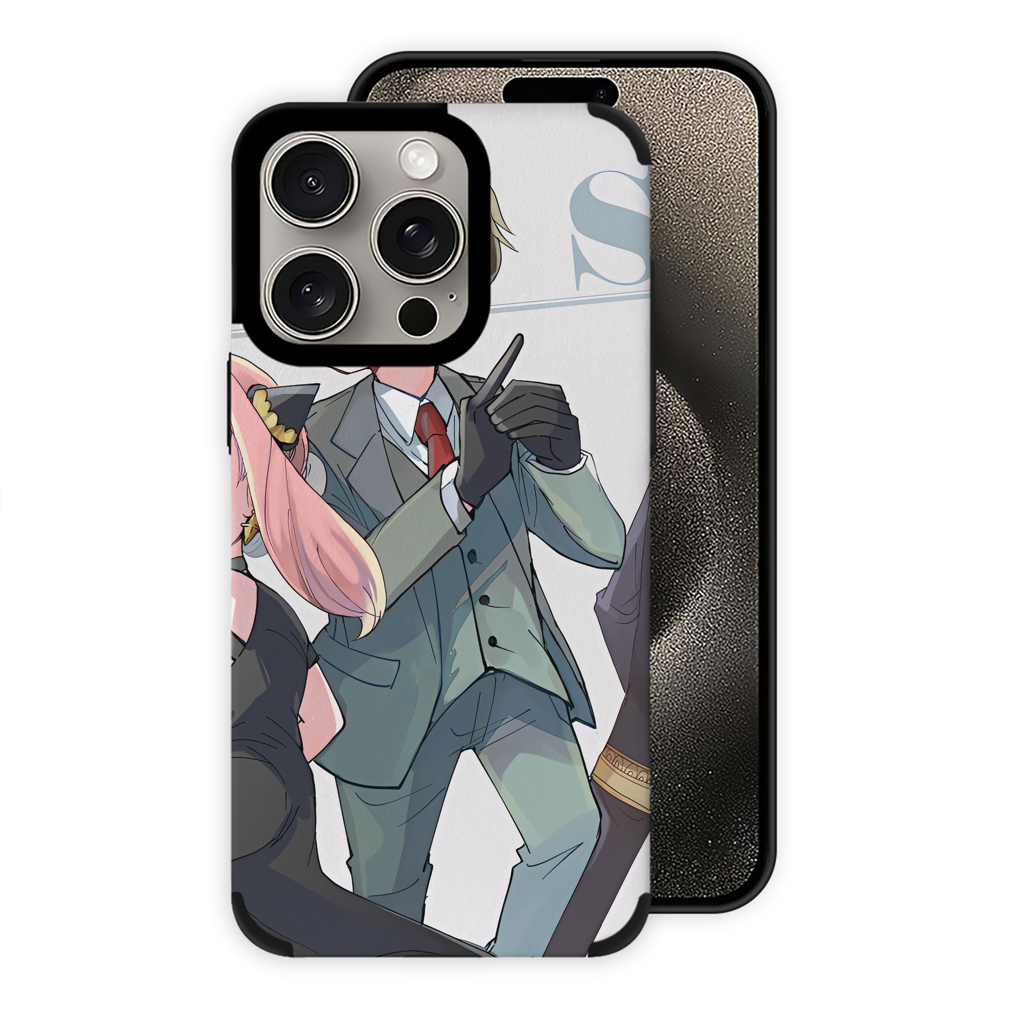 （画像用） SPY×FAMILY间谍家家酒 【iPhone15ProMax対応】 PUレザー スマホケース 耐衝撃＆黄変防止