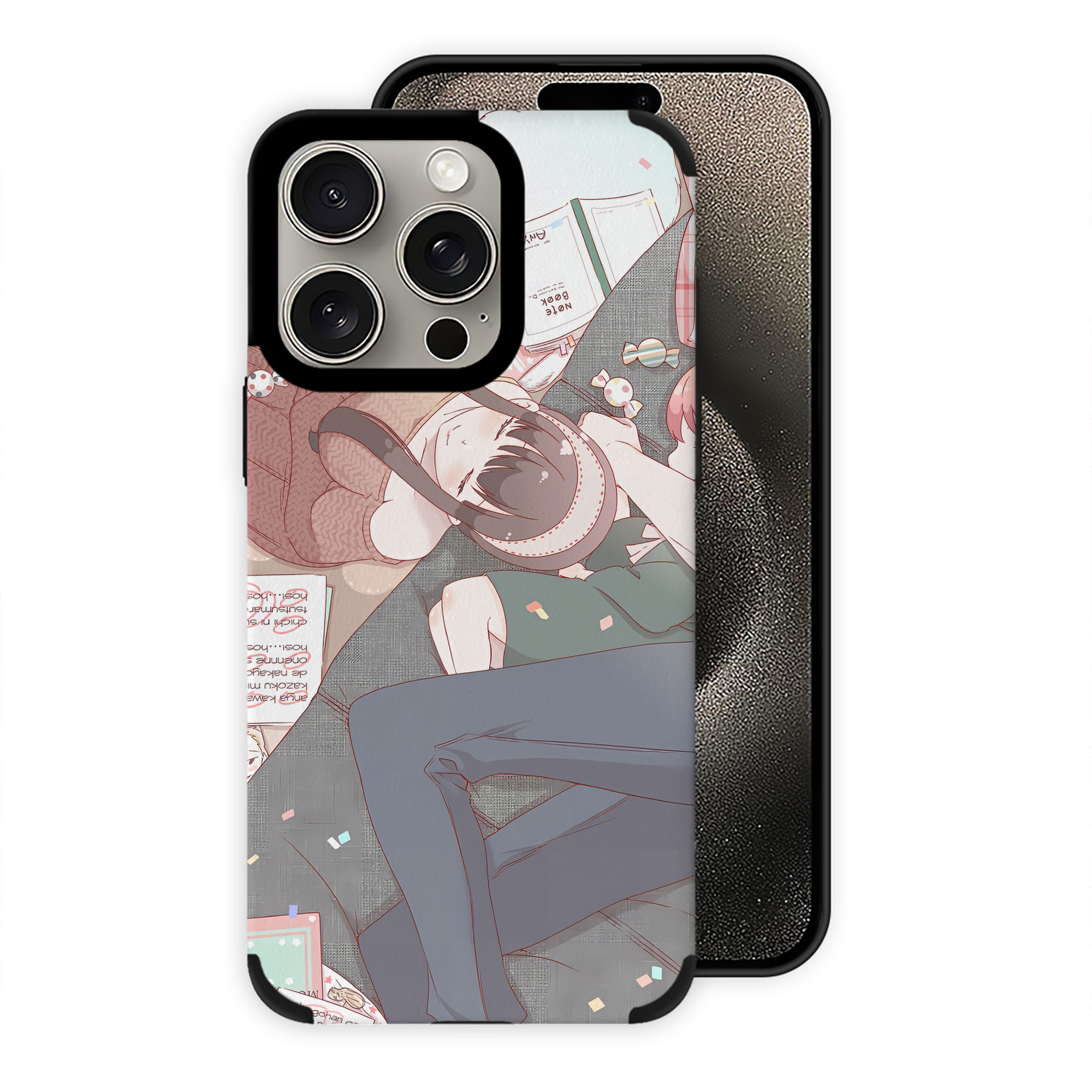 （画像用） SPY×FAMILY间谍家家酒 【iPhone15ProMax対応】 PUレザー スマホケース 耐衝撃＆黄変防止