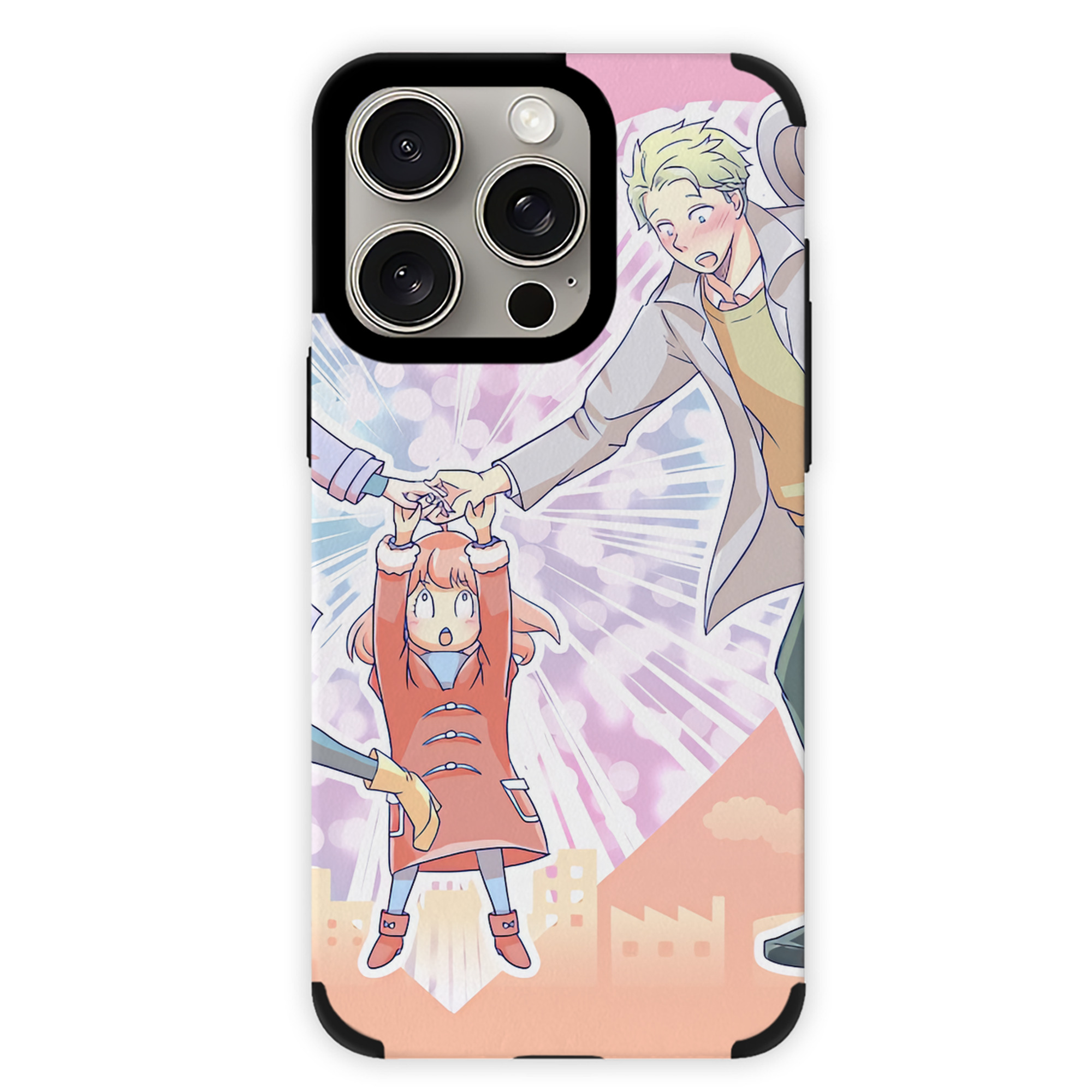 （画像用） SPY×FAMILY间谍家家酒 【iPhone15ProMax対応】 PUレザー スマホケース 耐衝撃＆黄変防止