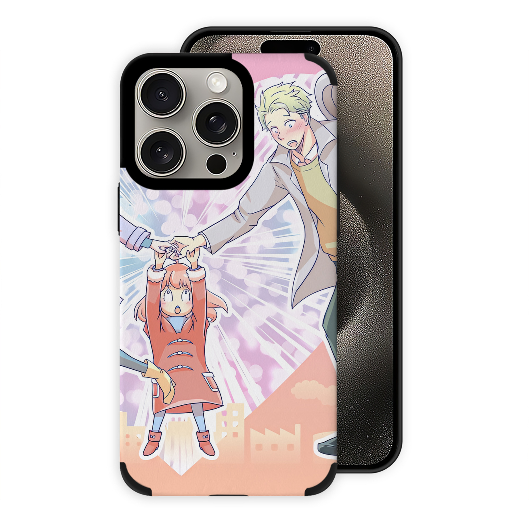 （画像用） SPY×FAMILY间谍家家酒 【iPhone15ProMax対応】 PUレザー スマホケース 耐衝撃＆黄変防止