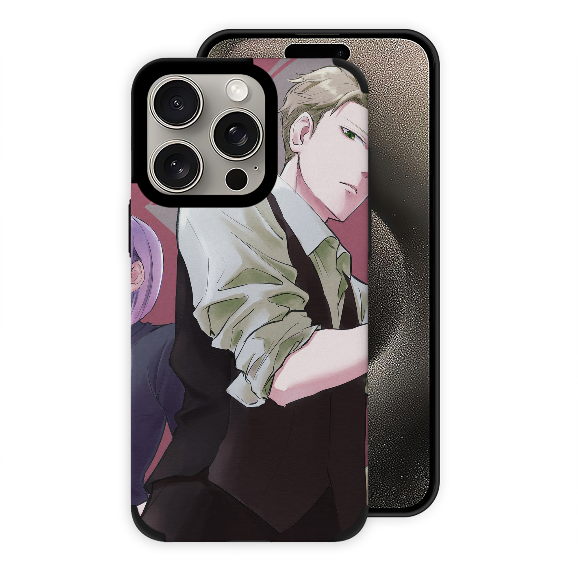（画像用） SPY×FAMILY间谍家家酒 【iPhone15ProMax対応】 PUレザー スマホケース 耐衝撃＆黄変防止