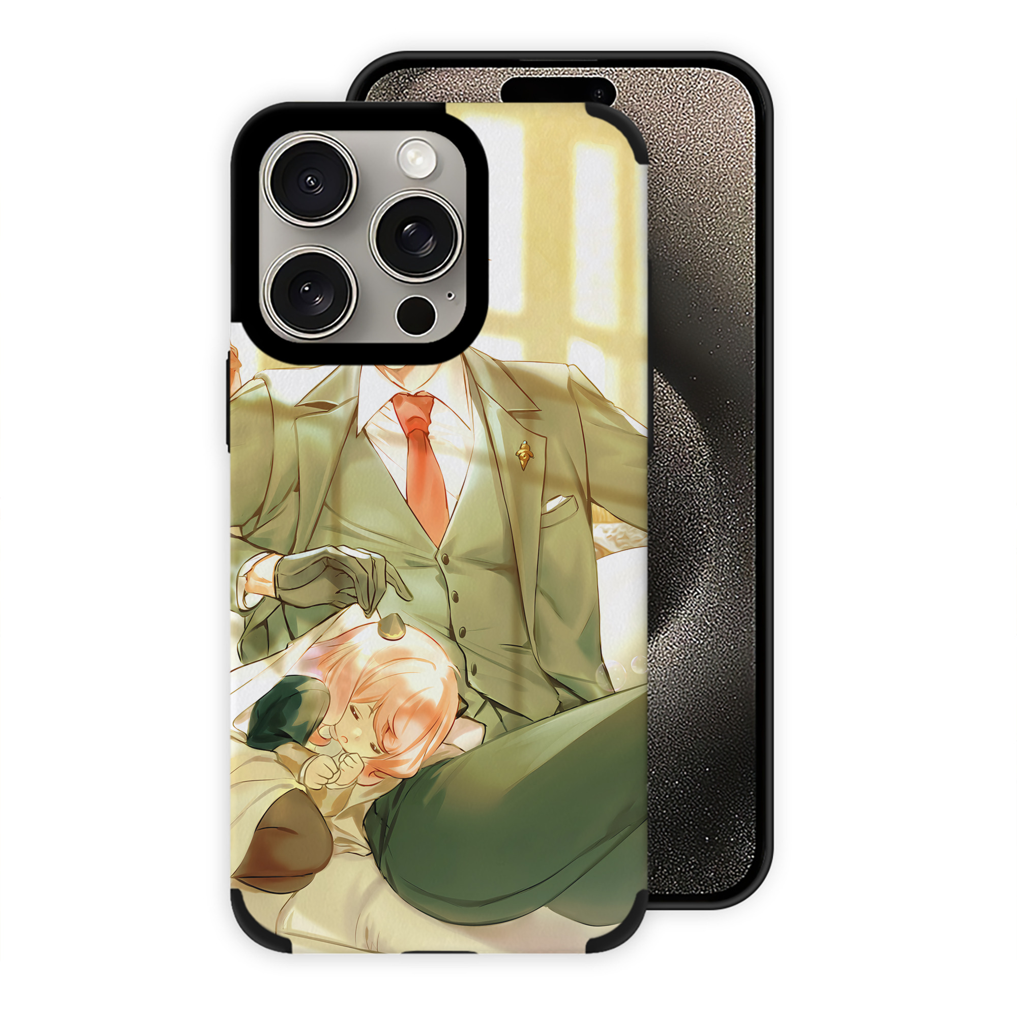 （画像用） SPY×FAMILY间谍家家酒 【iPhone15ProMax対応】 PUレザー スマホケース 耐衝撃＆黄変防止