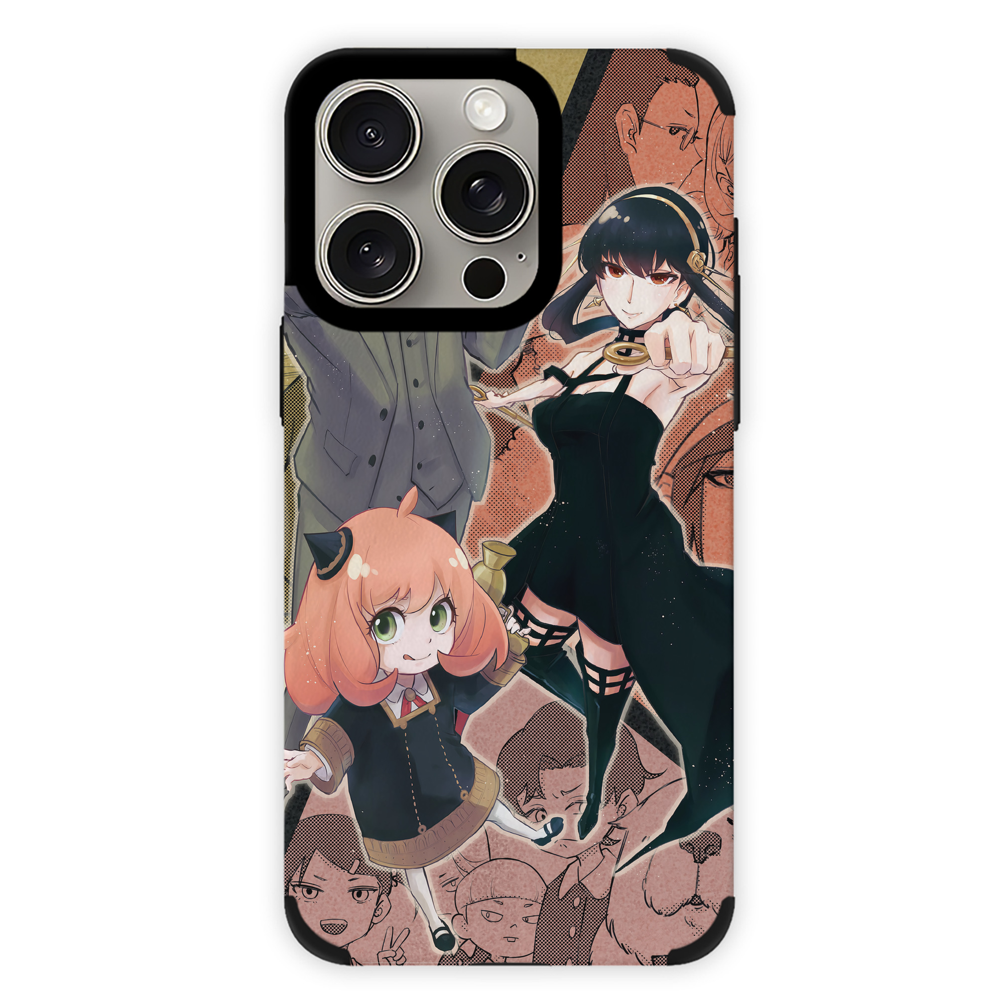 （画像用） SPY×FAMILY间谍家家酒 【iPhone15ProMax対応】 PUレザー スマホケース 耐衝撃＆黄変防止