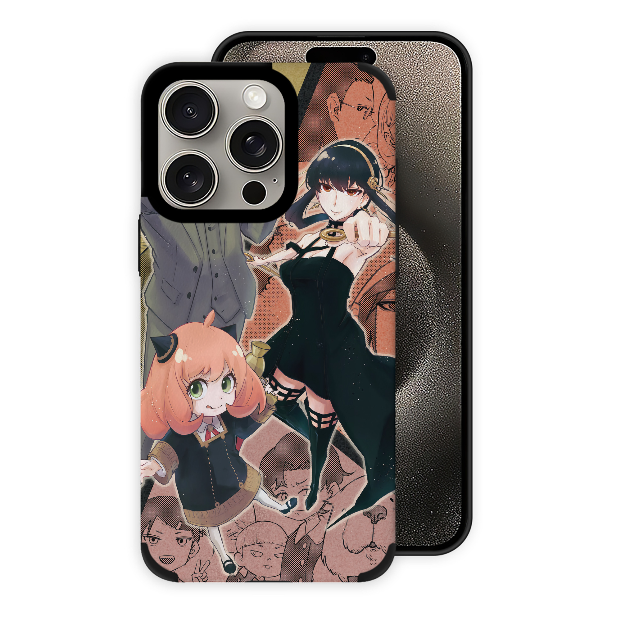 （画像用） SPY×FAMILY间谍家家酒 【iPhone15ProMax対応】 PUレザー スマホケース 耐衝撃＆黄変防止