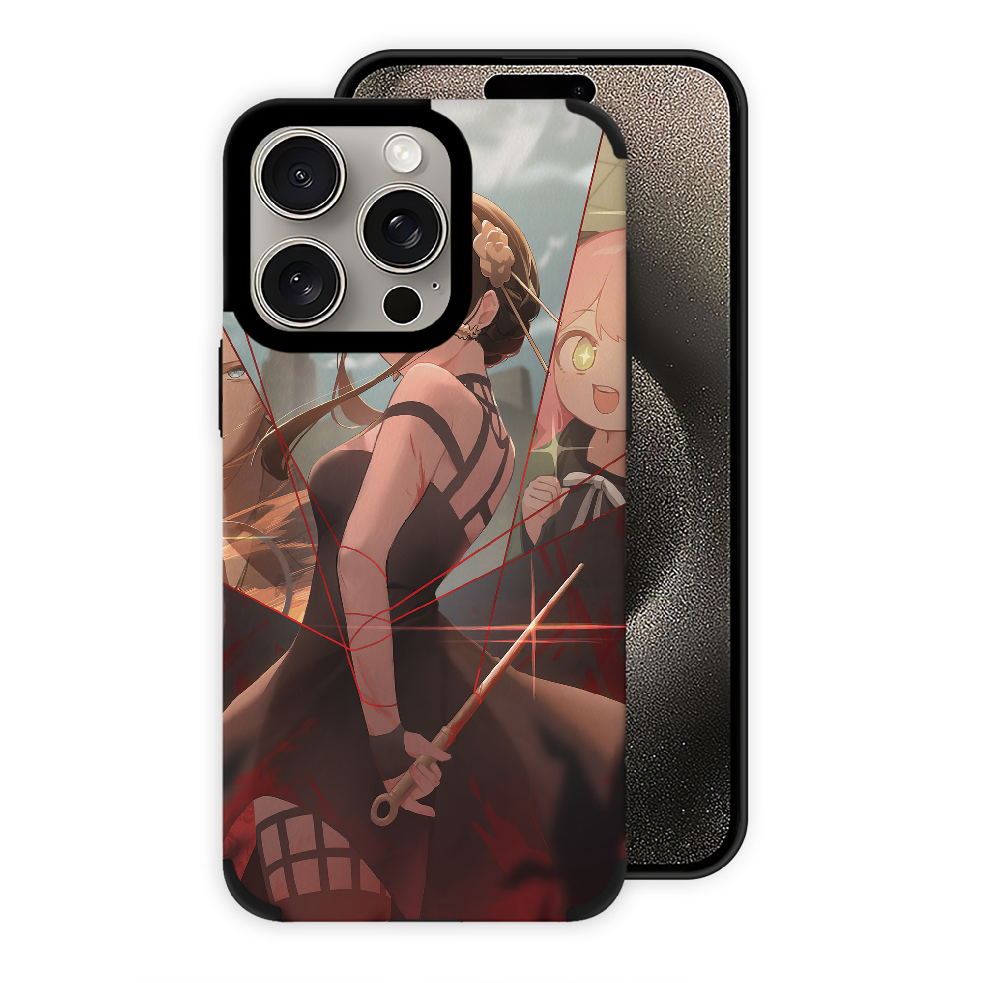 （画像用） SPY×FAMILY间谍家家酒 【iPhone15ProMax対応】 PUレザー スマホケース 耐衝撃＆黄変防止