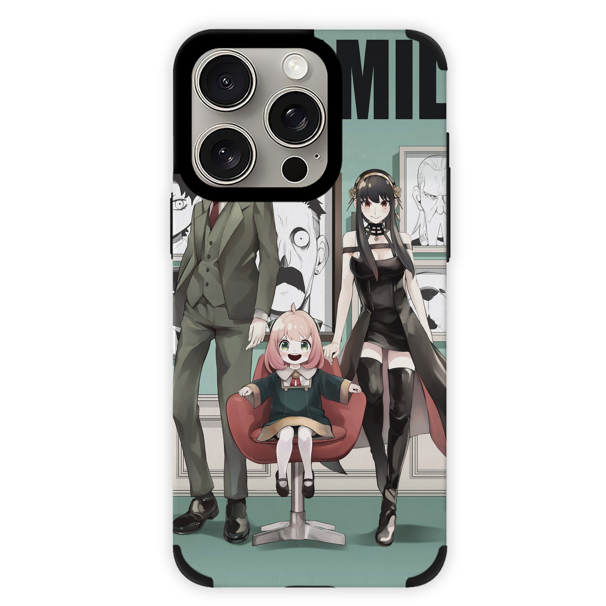 （画像用） SPY×FAMILY间谍家家酒 【iPhone15ProMax対応】 PUレザー スマホケース 耐衝撃＆黄変防止