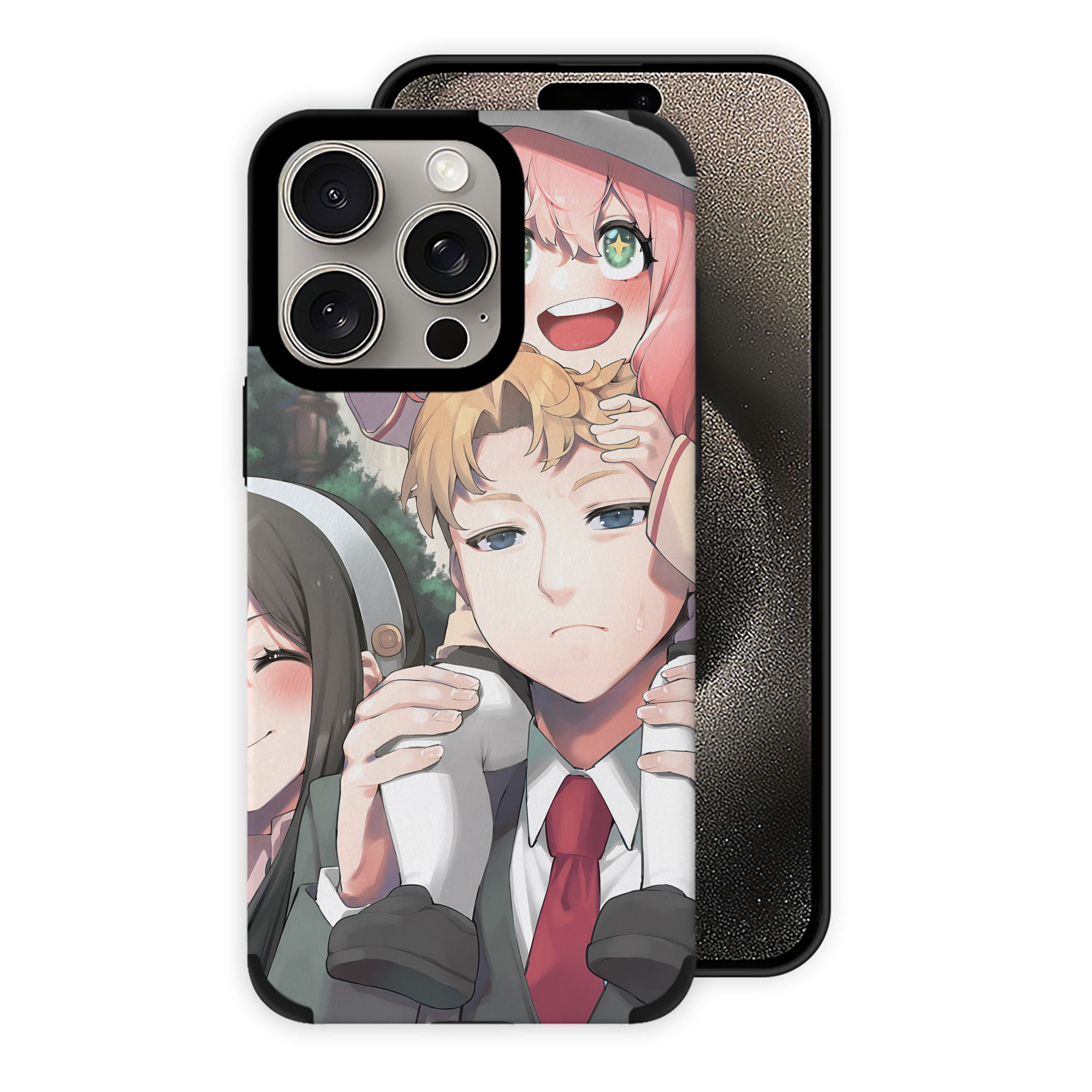 （画像用） SPY×FAMILY间谍家家酒 【iPhone15ProMax対応】 PUレザー スマホケース 耐衝撃＆黄変防止