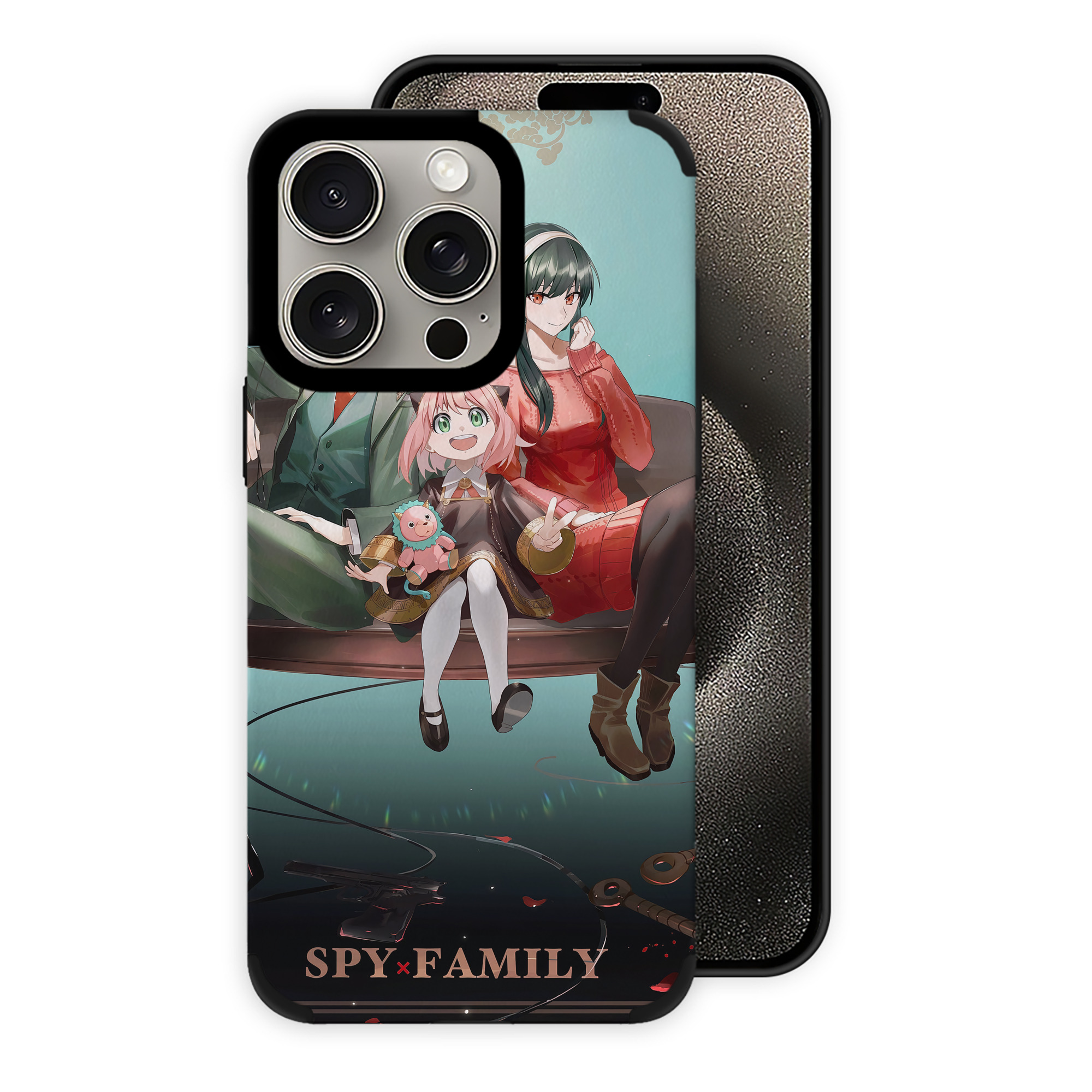 （画像用） SPY×FAMILY间谍家家酒 【iPhone15ProMax対応】 PUレザー スマホケース 耐衝撃＆黄変防止
