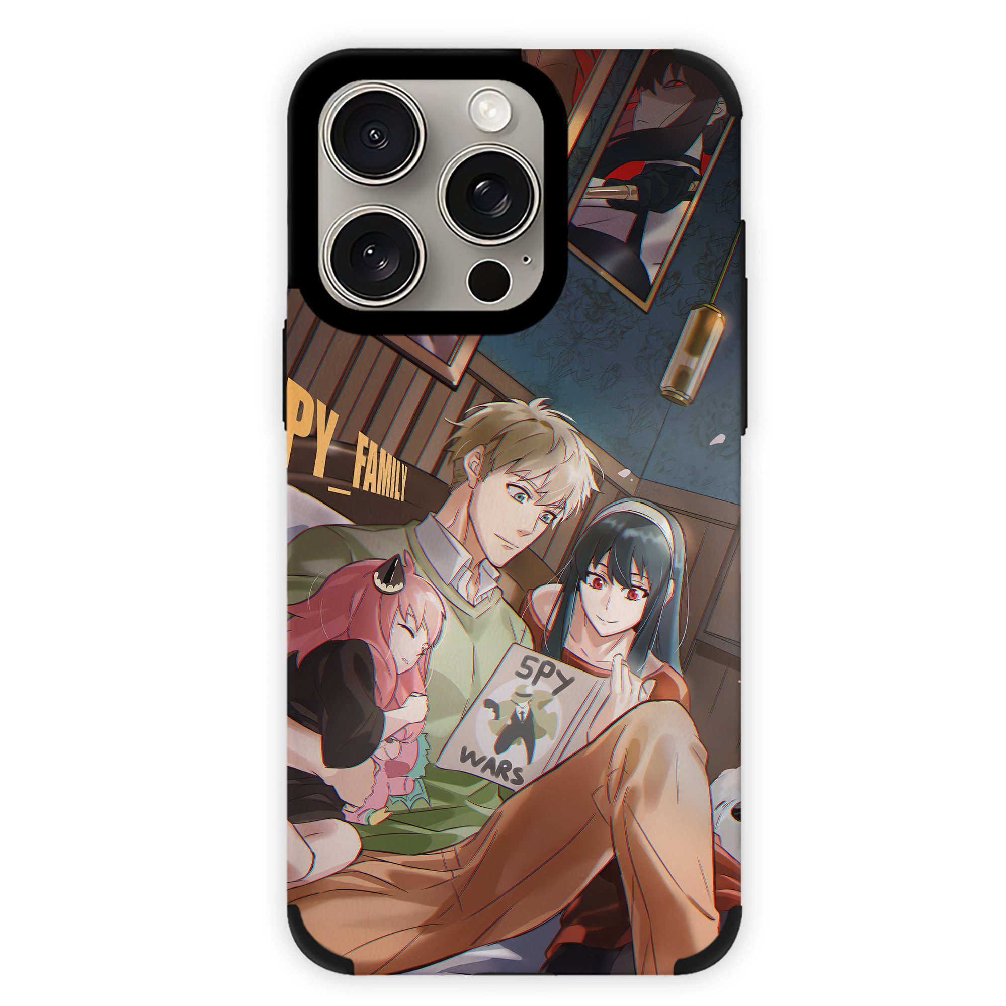 （画像用） SPY×FAMILY间谍家家酒 【iPhone15ProMax対応】 PUレザー スマホケース 耐衝撃＆黄変防止