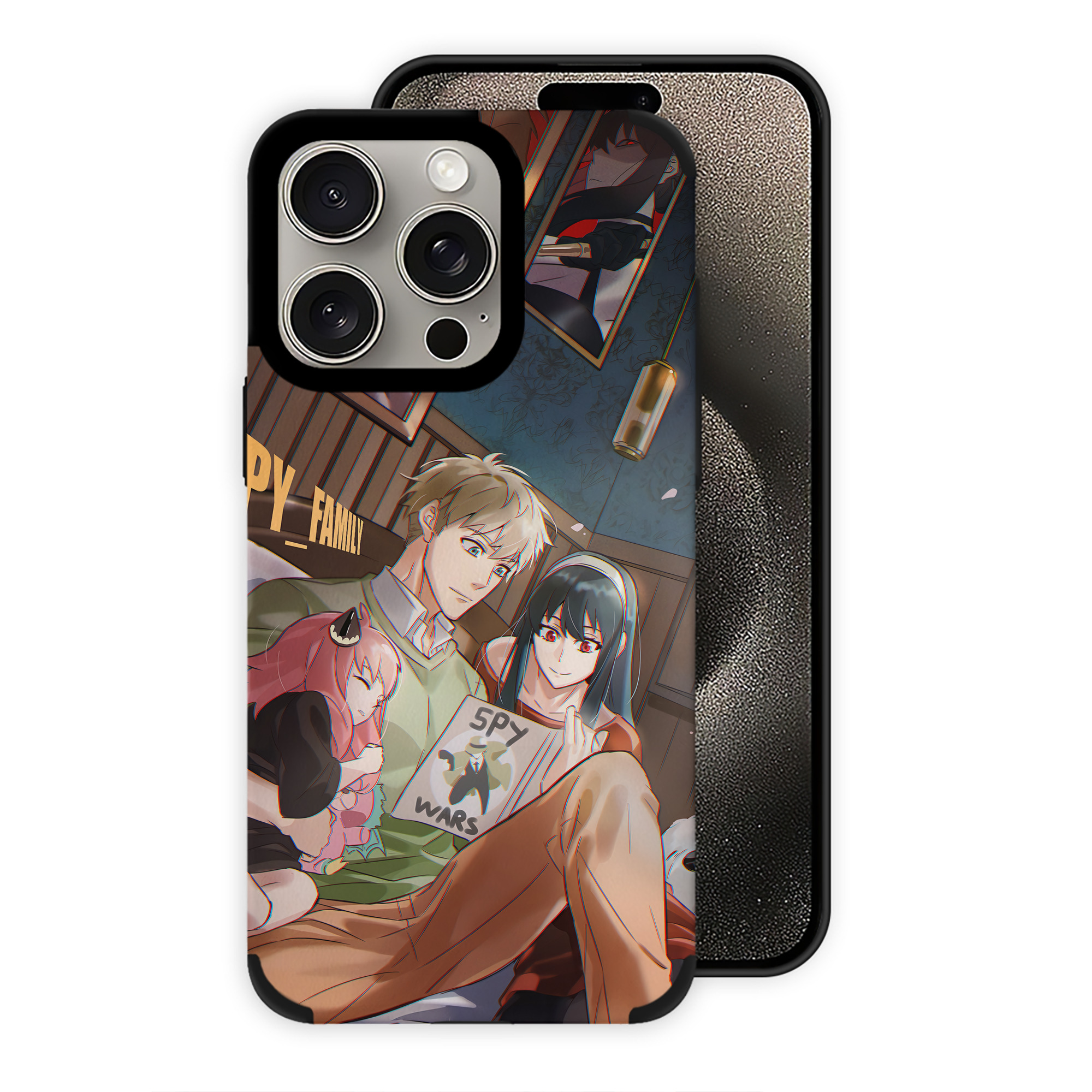 （画像用） SPY×FAMILY间谍家家酒 【iPhone15ProMax対応】 PUレザー スマホケース 耐衝撃＆黄変防止