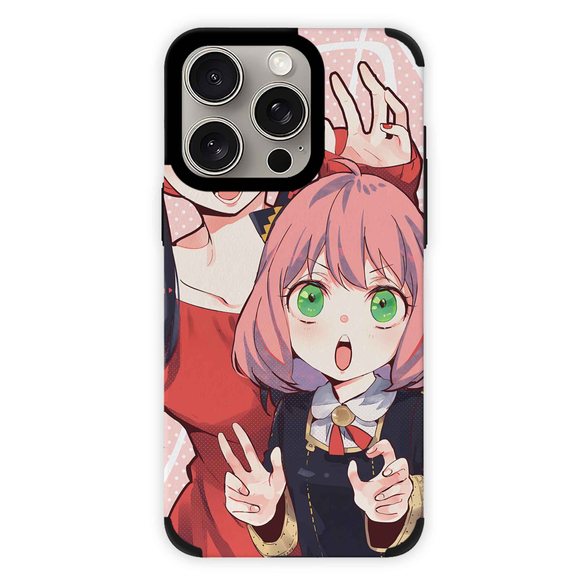 （画像用） SPY×FAMILY间谍家家酒 【iPhone15ProMax対応】 PUレザー スマホケース 耐衝撃＆黄変防止