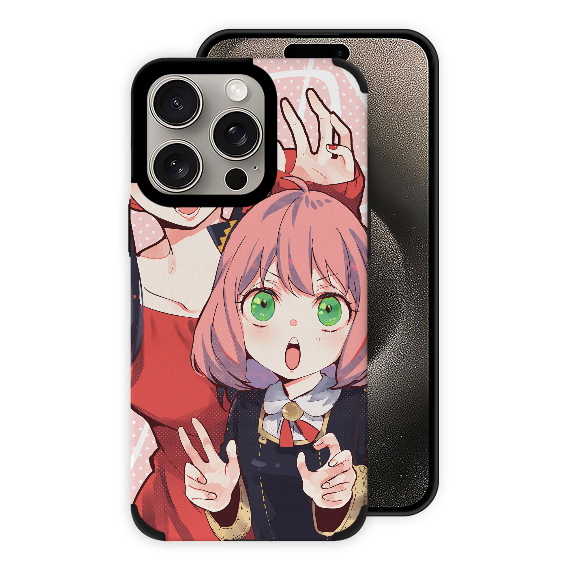 （画像用） SPY×FAMILY间谍家家酒 【iPhone15ProMax対応】 PUレザー スマホケース 耐衝撃＆黄変防止