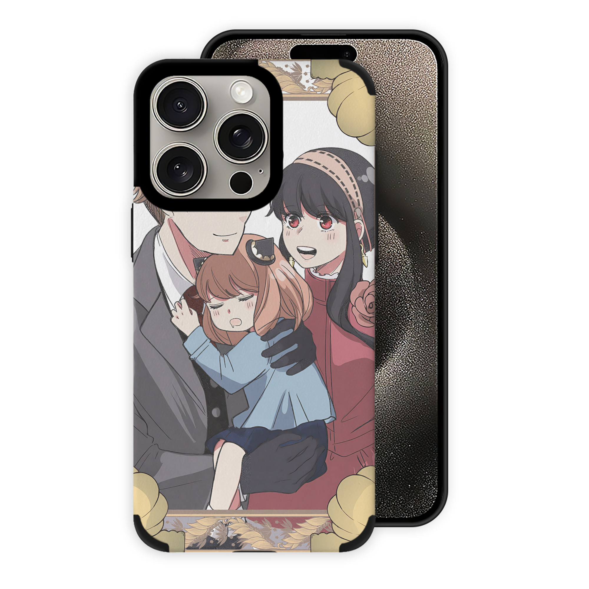 （画像用） SPY×FAMILY间谍家家酒 【iPhone15ProMax対応】 PUレザー スマホケース 耐衝撃＆黄変防止