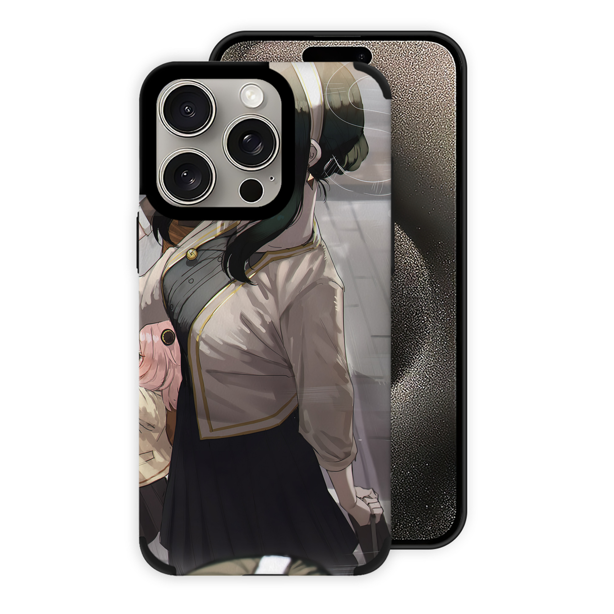 （画像用） SPY×FAMILY间谍家家酒 【iPhone15ProMax対応】 PUレザー スマホケース 耐衝撃＆黄変防止
