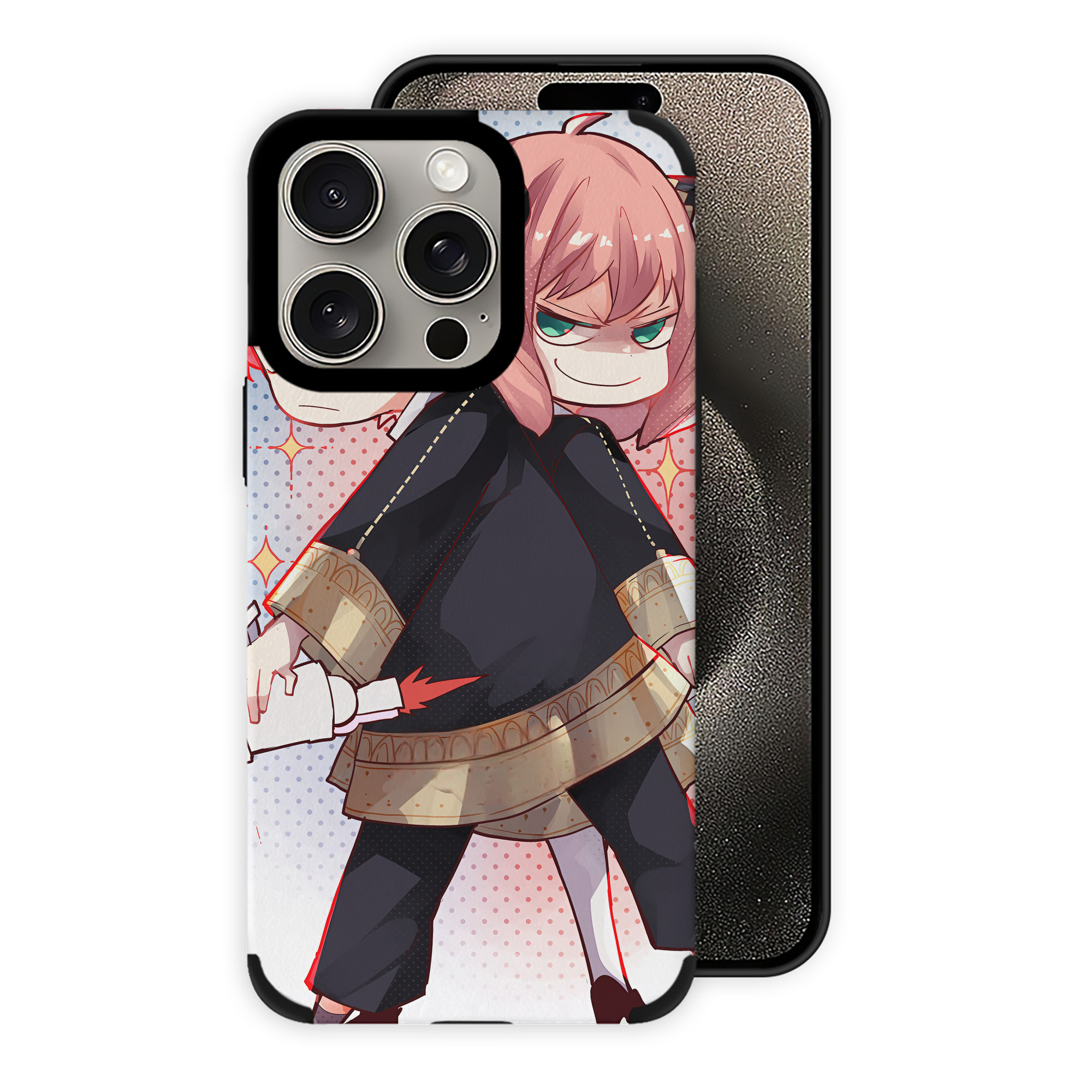 （画像用） SPY×FAMILY间谍家家酒 【iPhone15ProMax対応】 PUレザー スマホケース 耐衝撃＆黄変防止