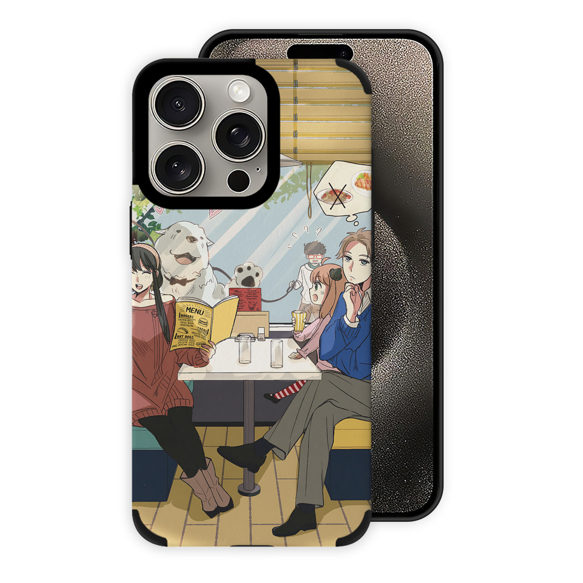 （画像用） SPY×FAMILY间谍家家酒 【iPhone15ProMax対応】 PUレザー スマホケース 耐衝撃＆黄変防止