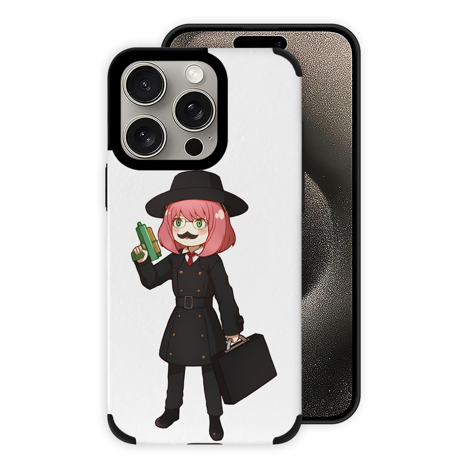 （画像用） SPY×FAMILY间谍家家酒 【iPhone15ProMax対応】 PUレザー スマホケース 耐衝撃＆黄変防止