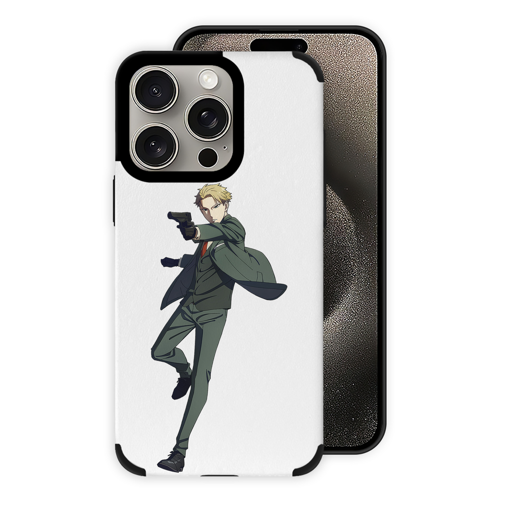 （画像用） SPY×FAMILY间谍家家酒 【iPhone15ProMax対応】 PUレザー スマホケース 耐衝撃＆黄変防止