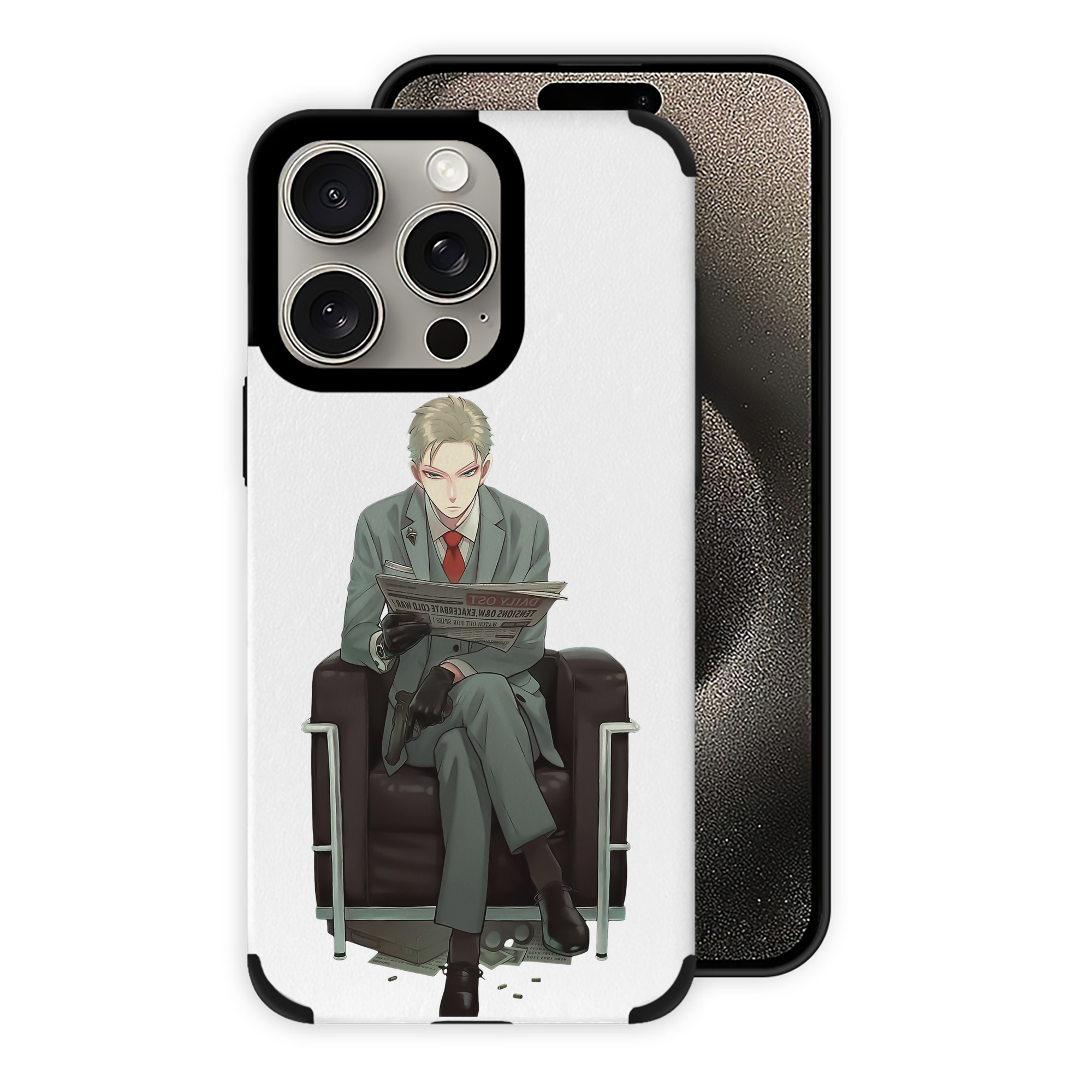 （画像用） SPY×FAMILY间谍家家酒 【iPhone15ProMax対応】 PUレザー スマホケース 耐衝撃＆黄変防止