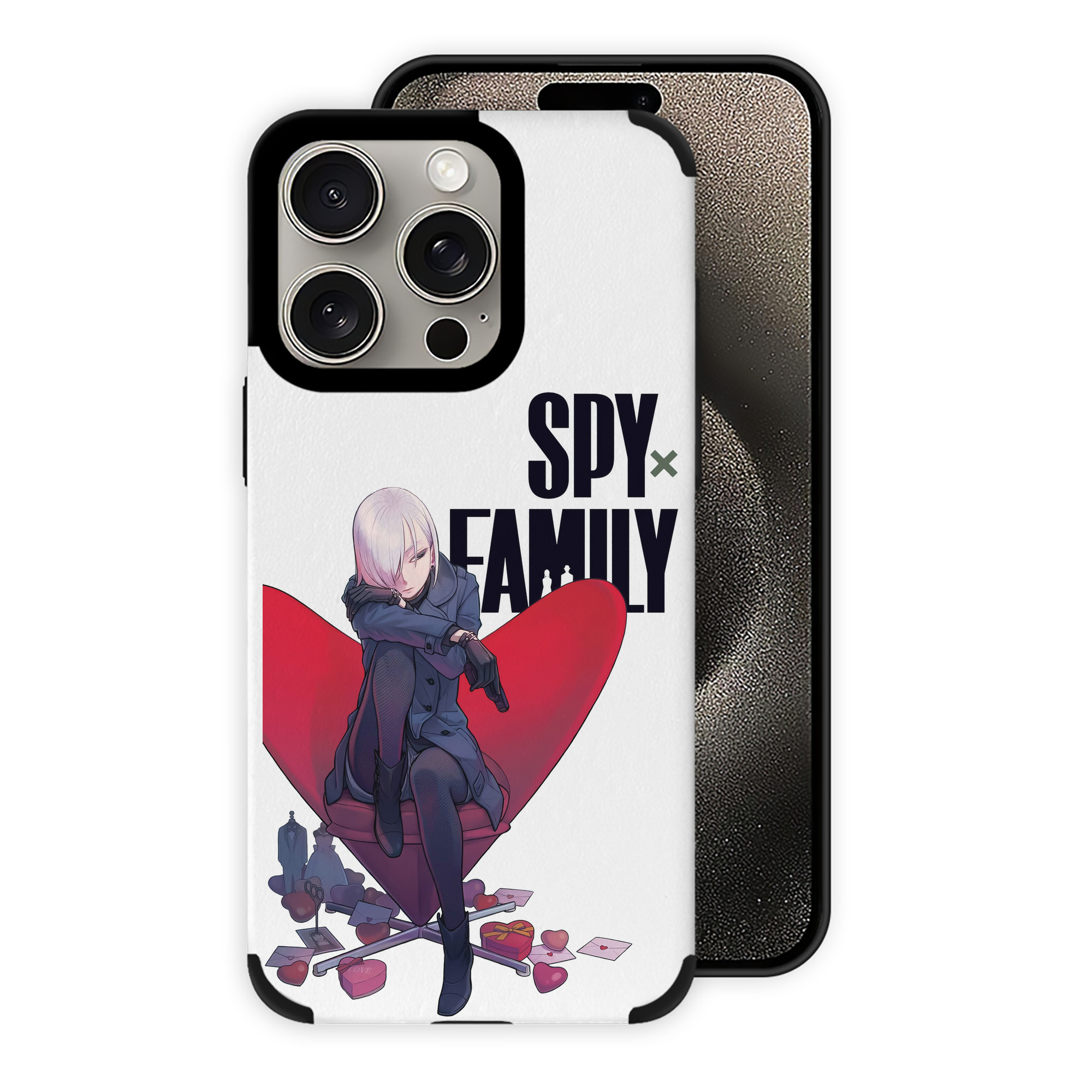 （画像用） SPY×FAMILY间谍家家酒 【iPhone15ProMax対応】 PUレザー スマホケース 耐衝撃＆黄変防止