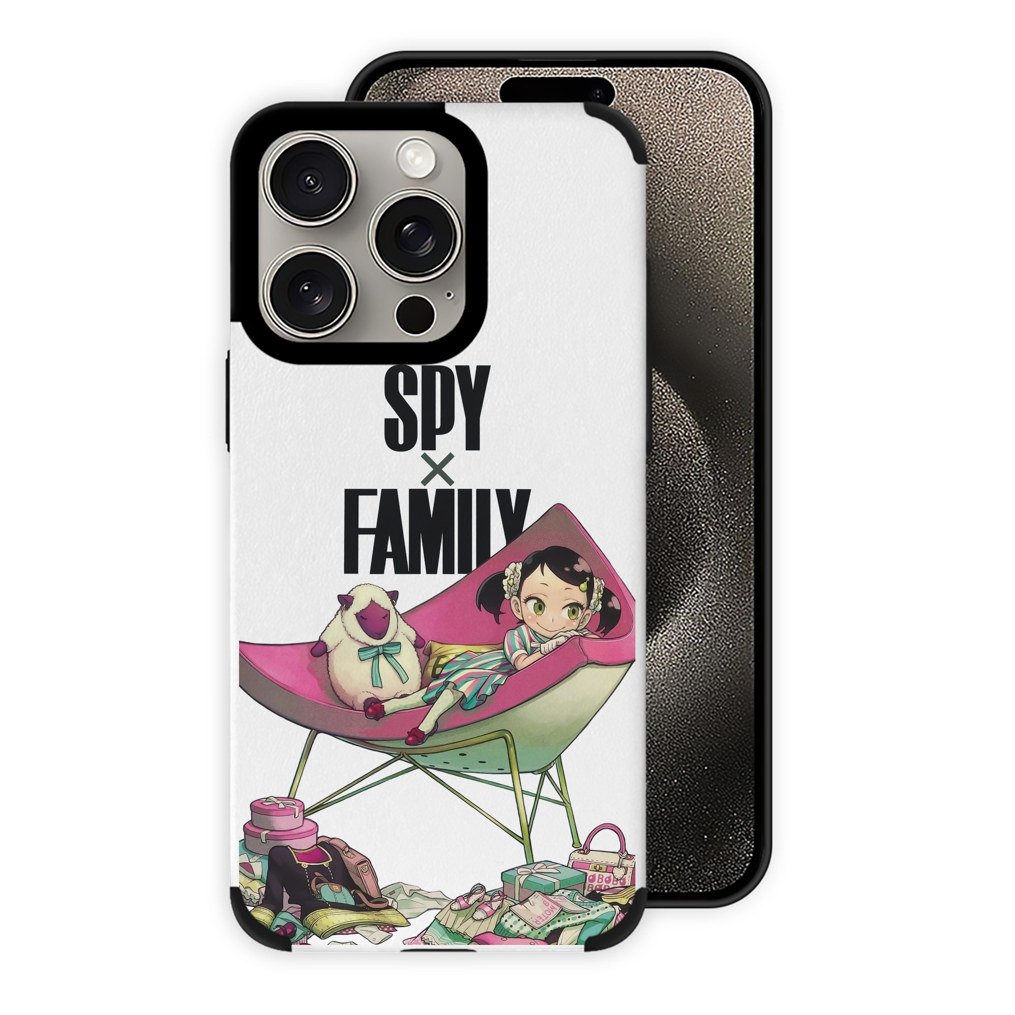 （画像用） SPY×FAMILY间谍家家酒 【iPhone15ProMax対応】 PUレザー スマホケース 耐衝撃＆黄変防止