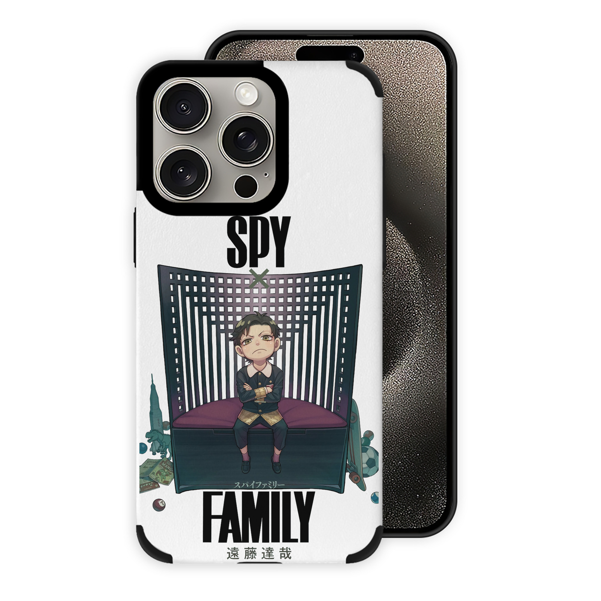 （画像用） SPY×FAMILY间谍家家酒 【iPhone15ProMax対応】 PUレザー スマホケース 耐衝撃＆黄変防止