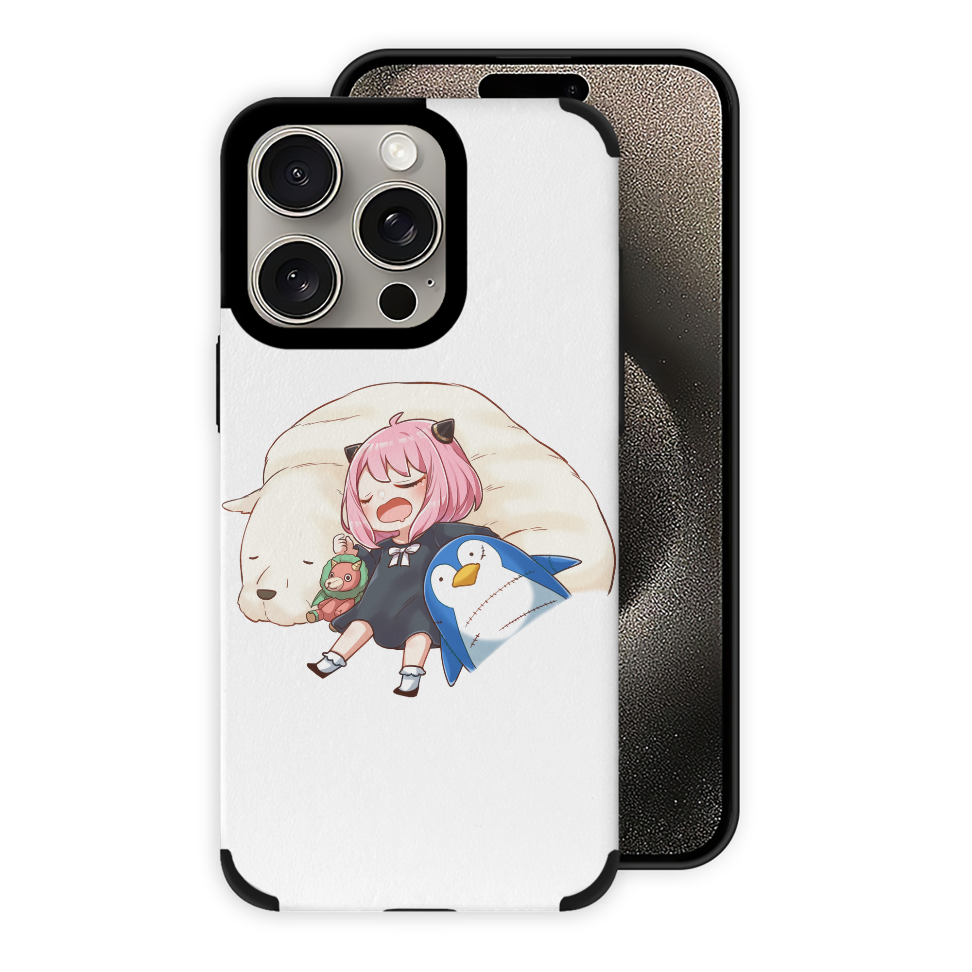 （画像用） SPY×FAMILY间谍家家酒 【iPhone15ProMax対応】 PUレザー スマホケース 耐衝撃＆黄変防止