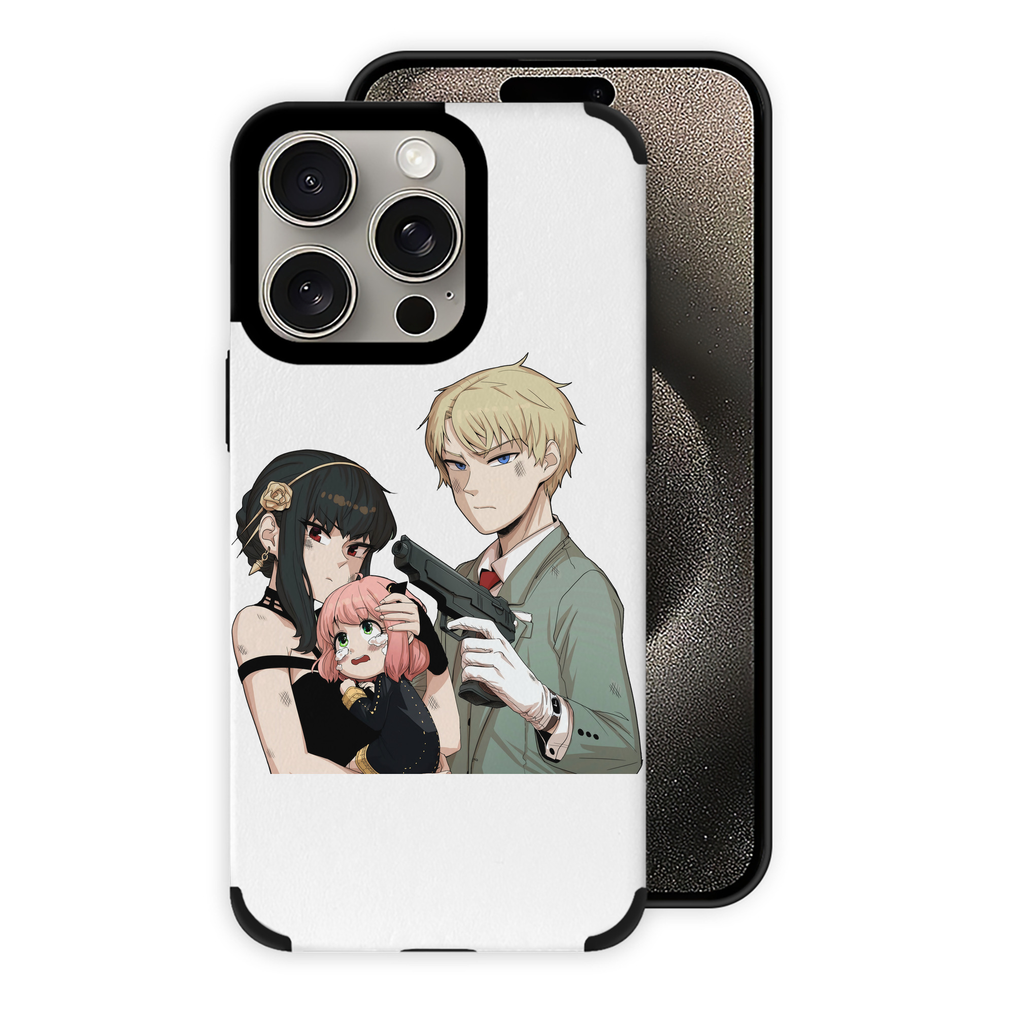 （画像用） SPY×FAMILY间谍家家酒 【iPhone15ProMax対応】 PUレザー スマホケース 耐衝撃＆黄変防止