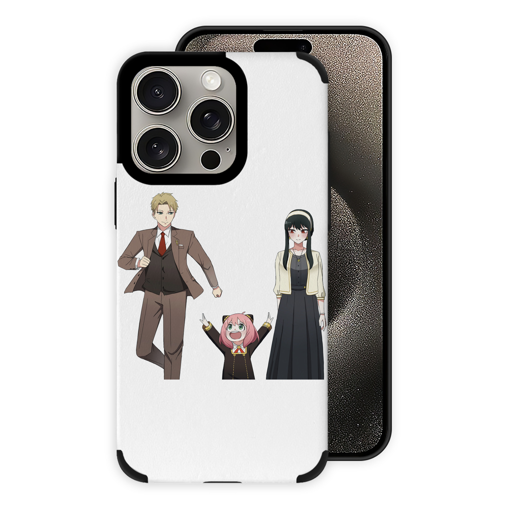 （画像用） SPY×FAMILY间谍家家酒 【iPhone15ProMax対応】 PUレザー スマホケース 耐衝撃＆黄変防止