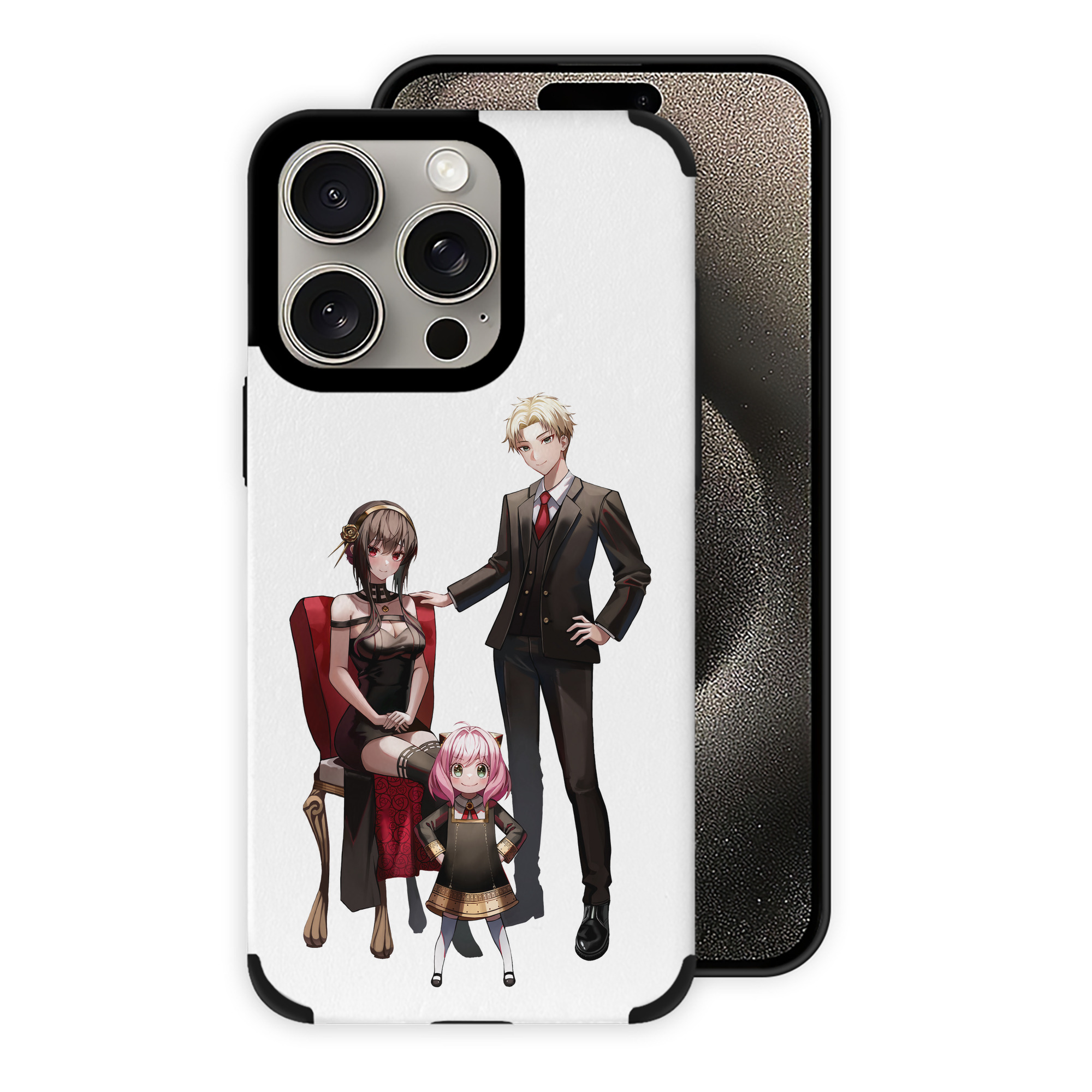 （画像用） SPY×FAMILY间谍家家酒 【iPhone15ProMax対応】 PUレザー スマホケース 耐衝撃＆黄変防止