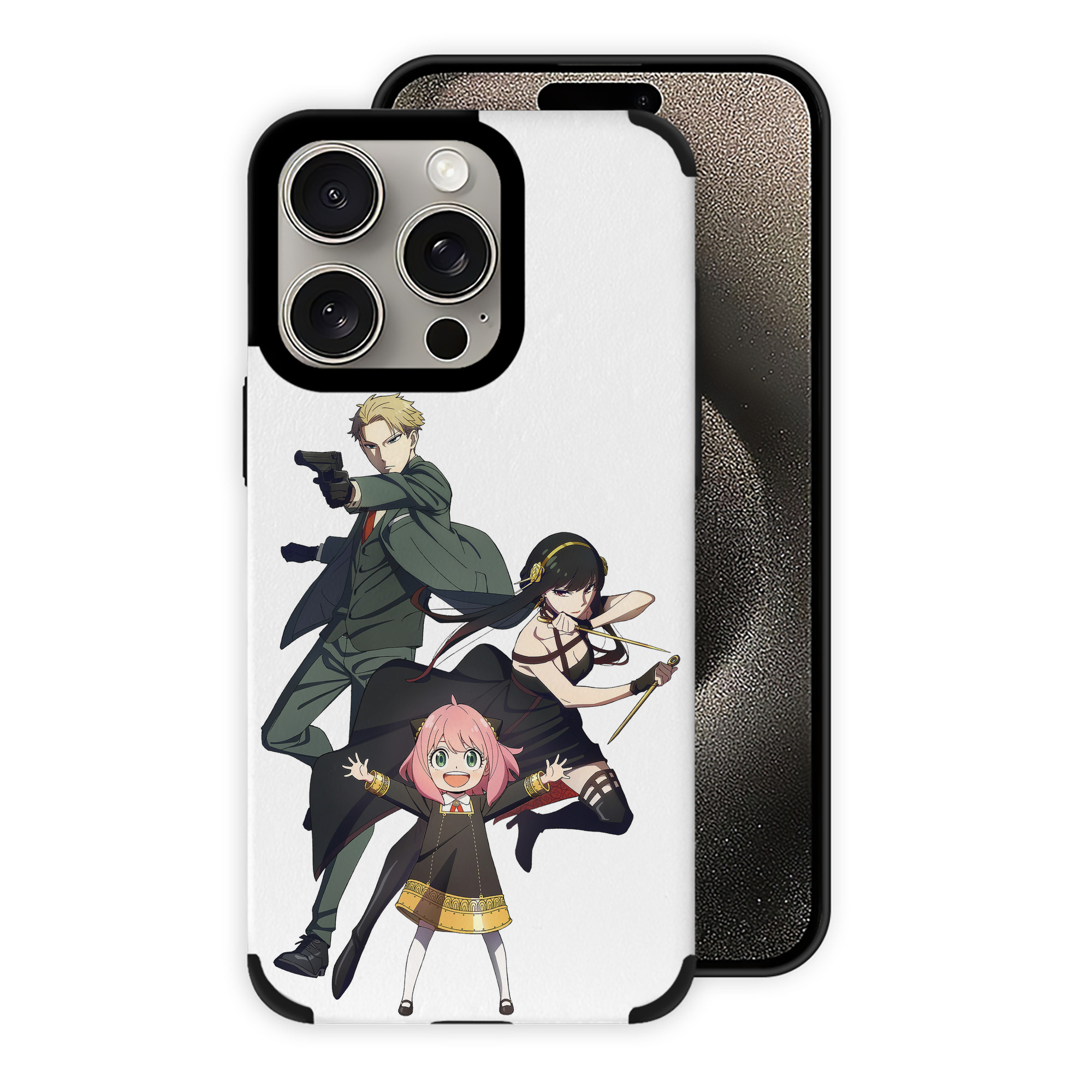 （画像用） SPY×FAMILY间谍家家酒 【iPhone15ProMax対応】 PUレザー スマホケース 耐衝撃＆黄変防止