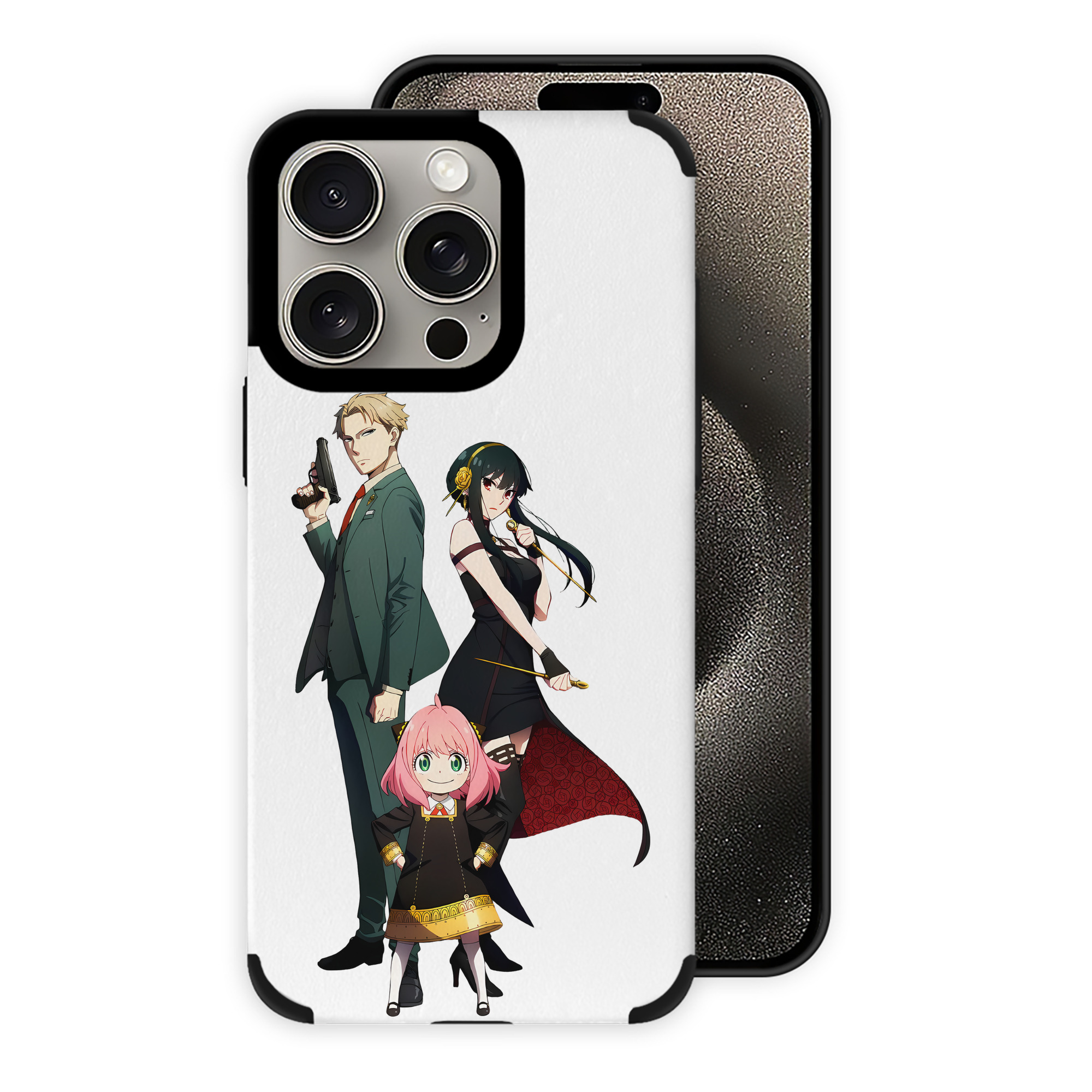 （画像用） SPY×FAMILY间谍家家酒 【iPhone15ProMax対応】 PUレザー スマホケース 耐衝撃＆黄変防止