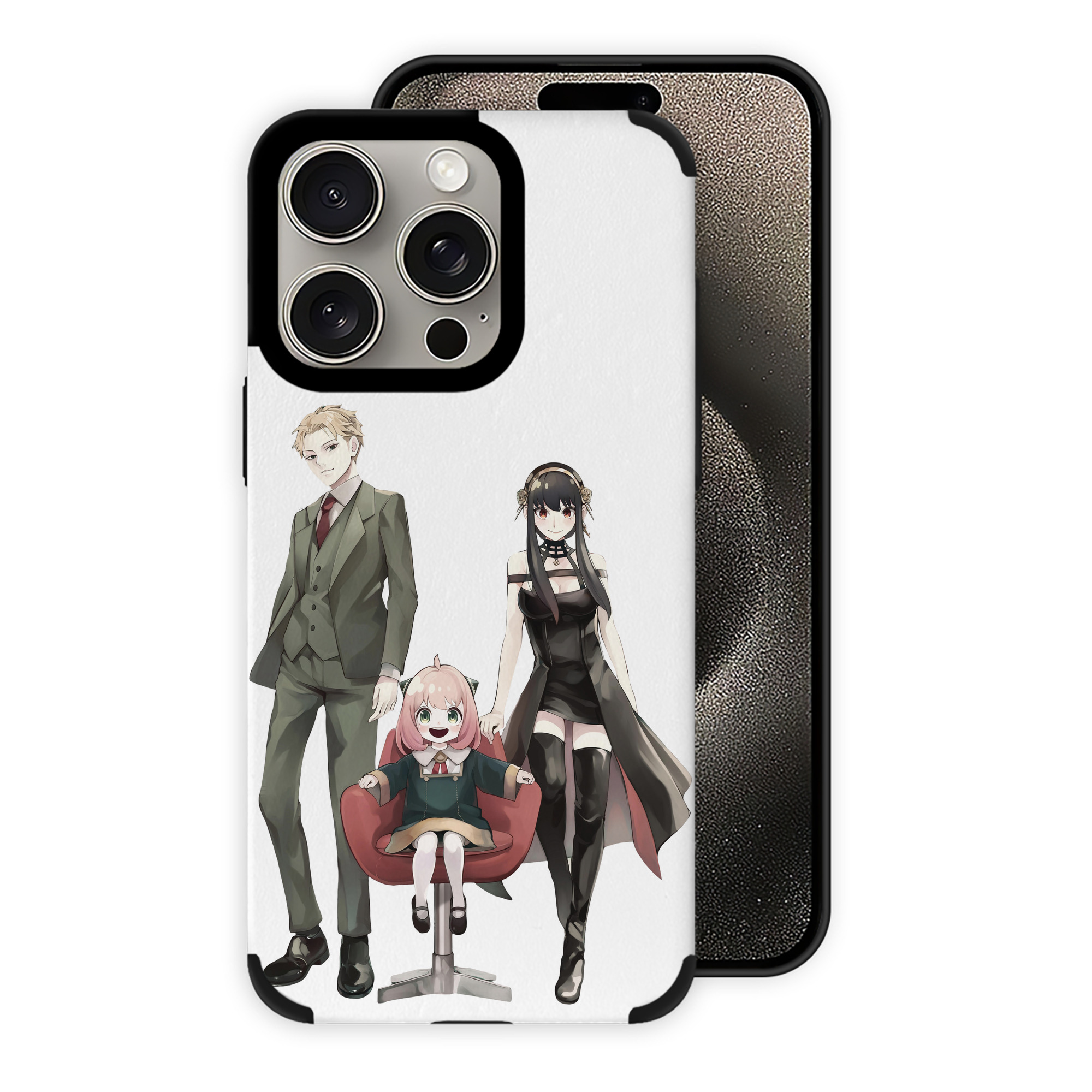 （画像用） SPY×FAMILY间谍家家酒 【iPhone15ProMax対応】 PUレザー スマホケース 耐衝撃＆黄変防止