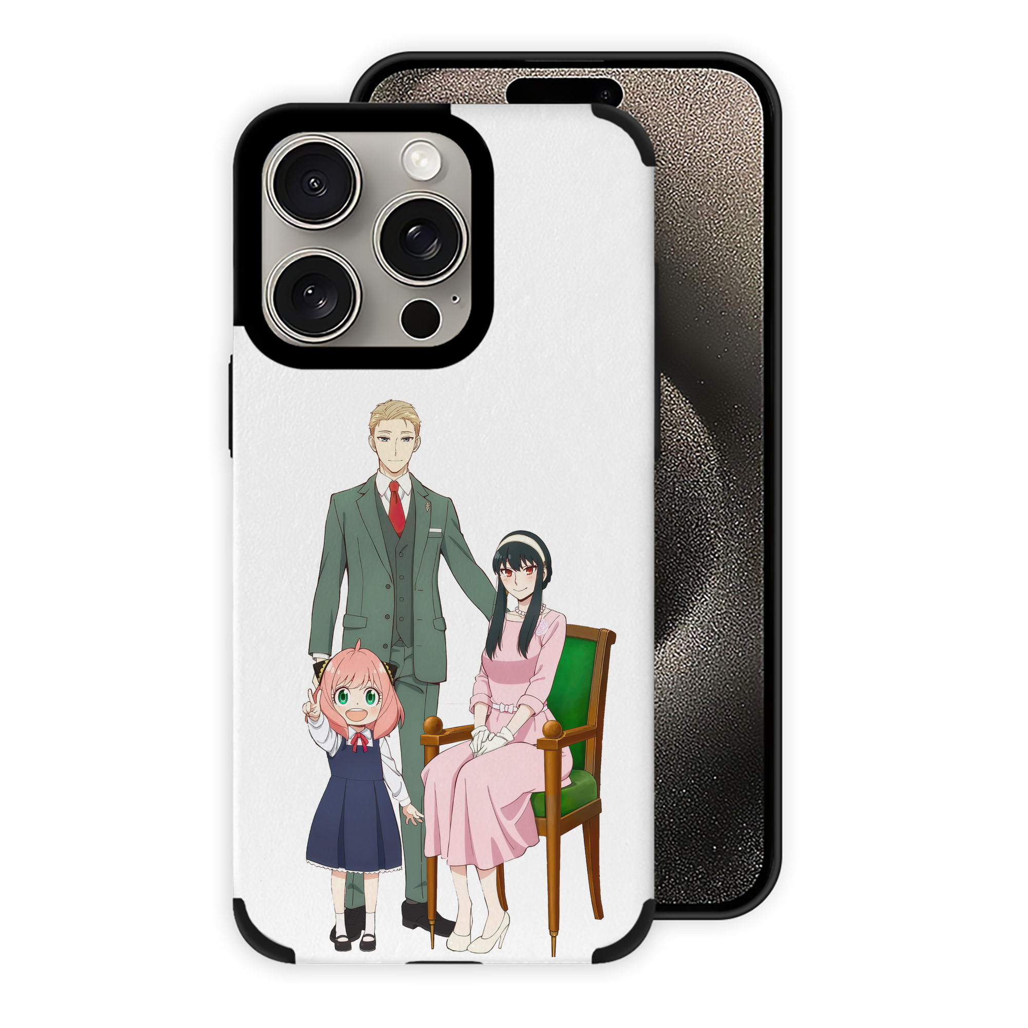 （画像用） SPY×FAMILY间谍家家酒 【iPhone15ProMax対応】 PUレザー スマホケース 耐衝撃＆黄変防止