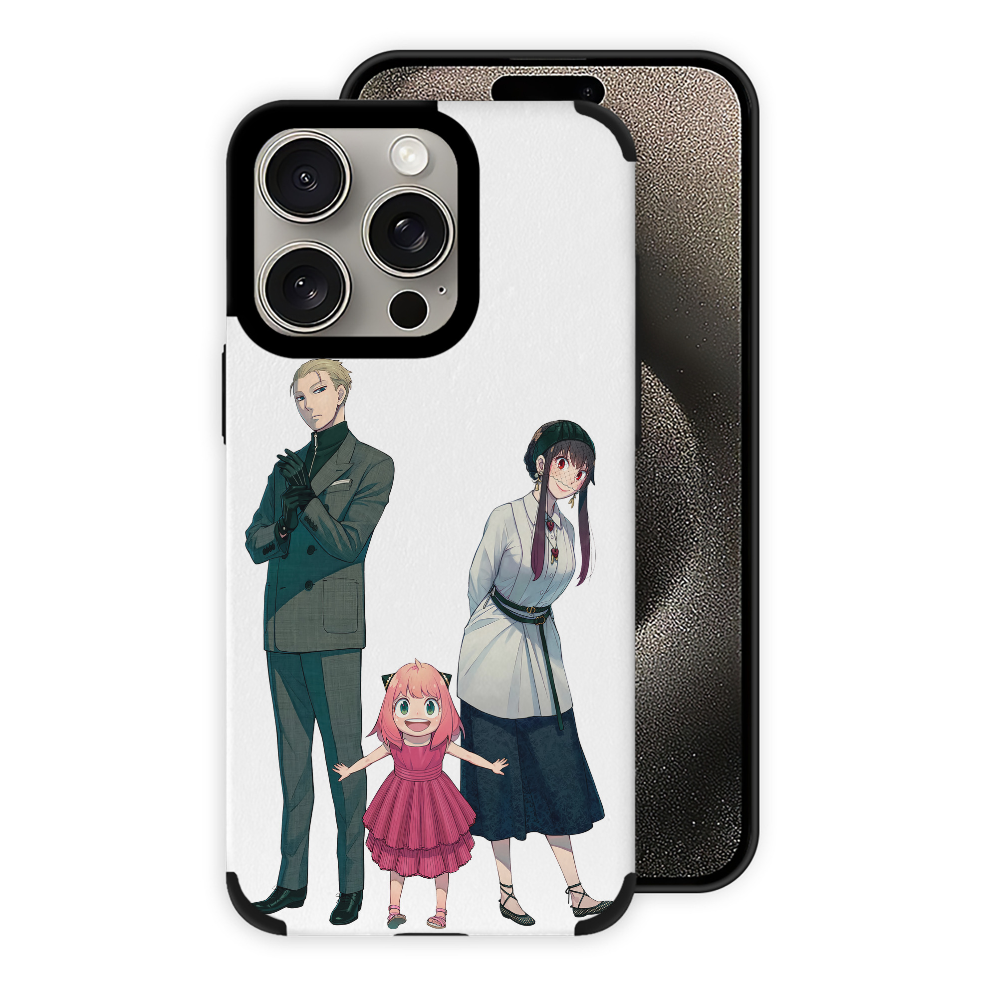 （画像用） SPY×FAMILY间谍家家酒 【iPhone15ProMax対応】 PUレザー スマホケース 耐衝撃＆黄変防止