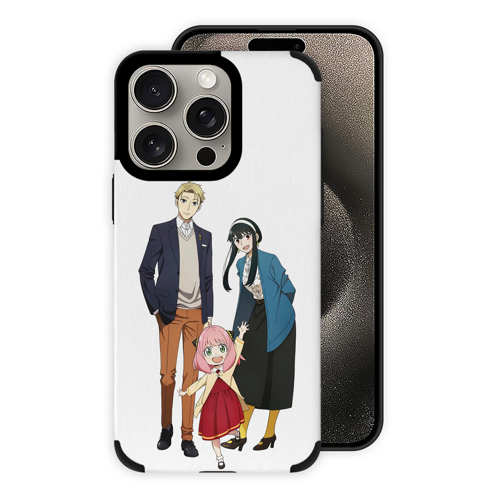 （画像用） SPY×FAMILY间谍家家酒 【iPhone15ProMax対応】 PUレザー スマホケース 耐衝撃＆黄変防止
