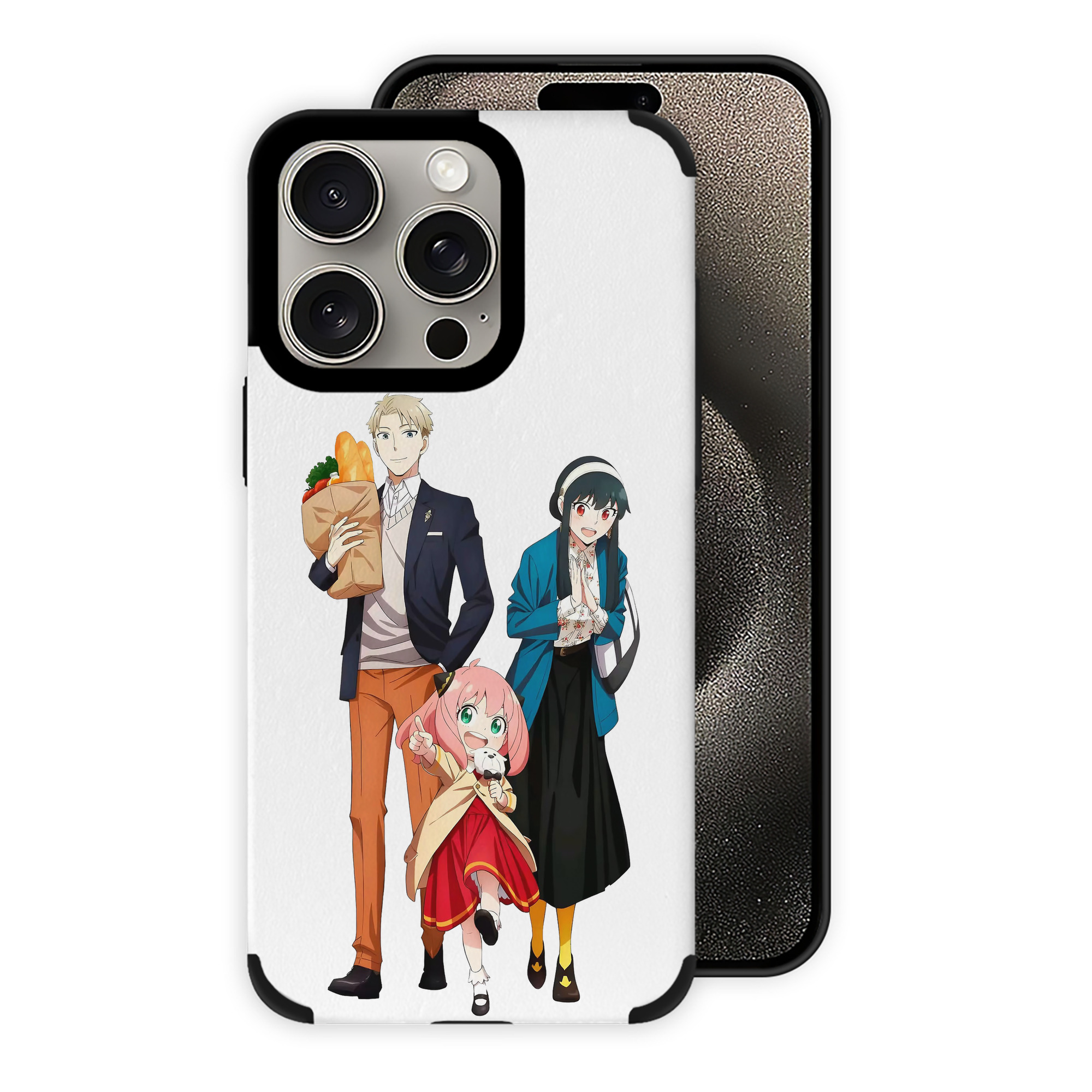 （画像用） SPY×FAMILY间谍家家酒 【iPhone15ProMax対応】 PUレザー スマホケース 耐衝撃＆黄変防止
