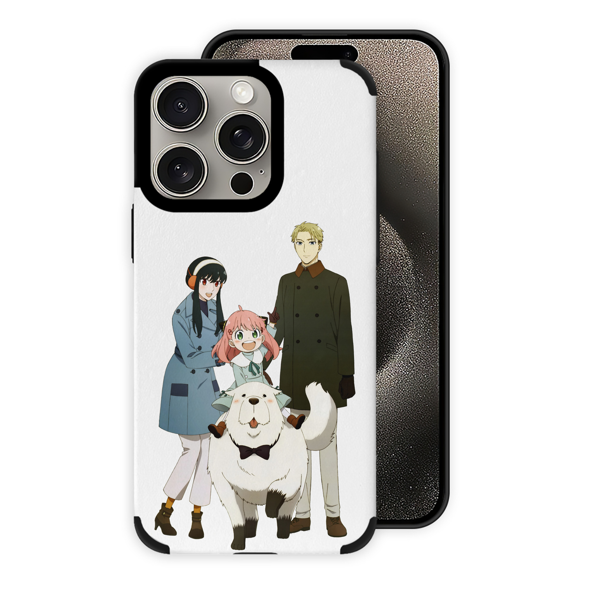 （画像用） SPY×FAMILY间谍家家酒 【iPhone15ProMax対応】 PUレザー スマホケース 耐衝撃＆黄変防止