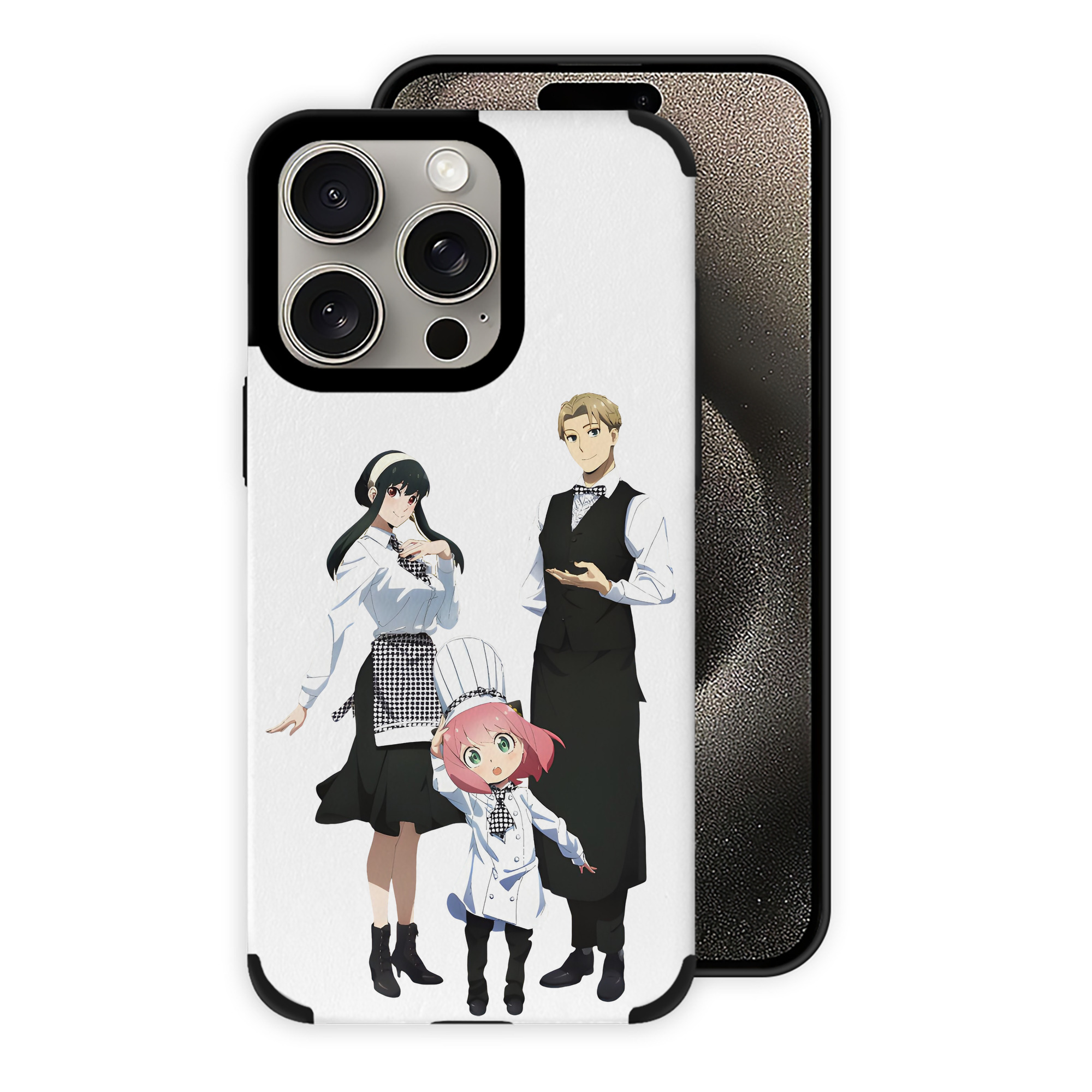 （画像用） SPY×FAMILY间谍家家酒 【iPhone15ProMax対応】 PUレザー スマホケース 耐衝撃＆黄変防止