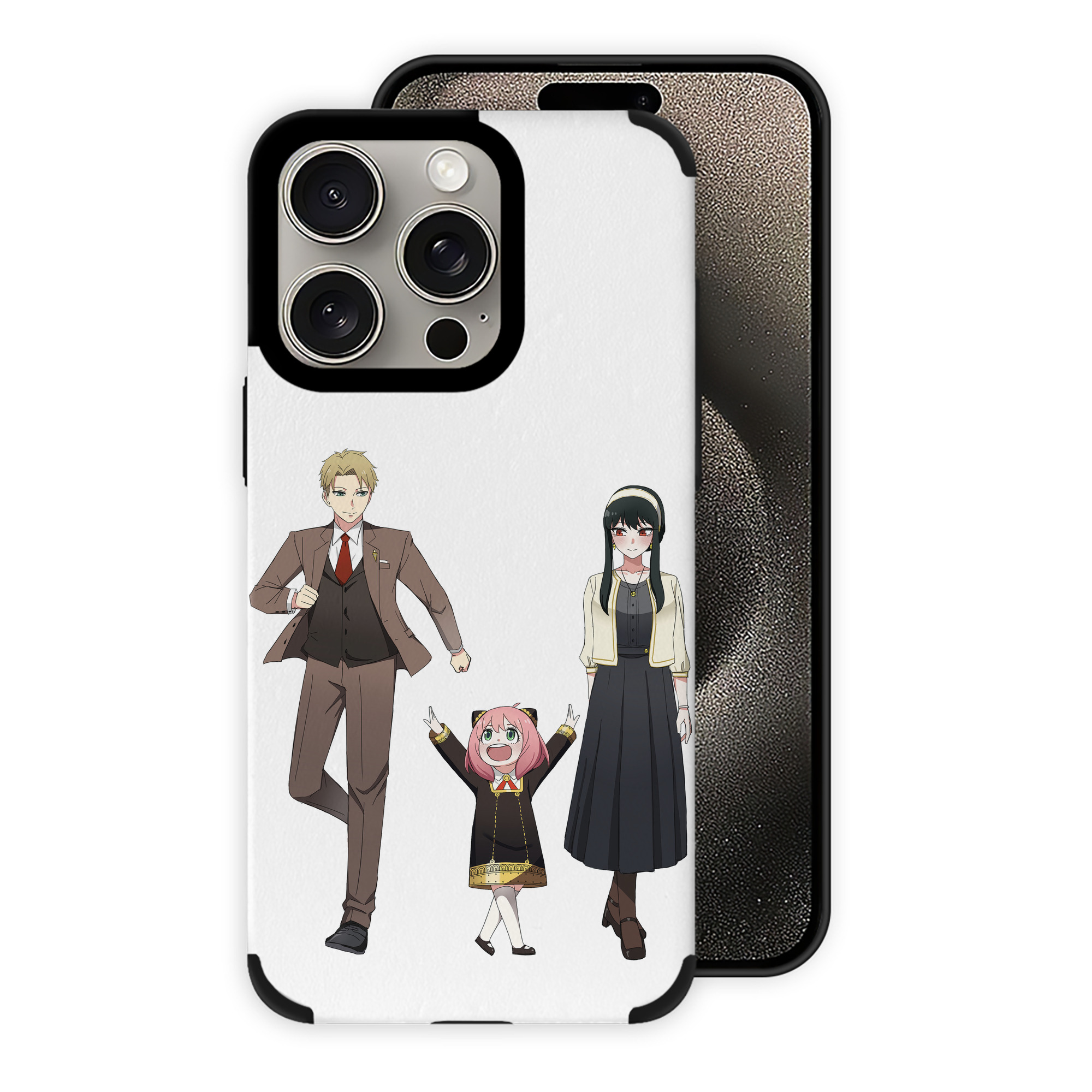 （画像用） SPY×FAMILY间谍家家酒 【iPhone15ProMax対応】 PUレザー スマホケース 耐衝撃＆黄変防止