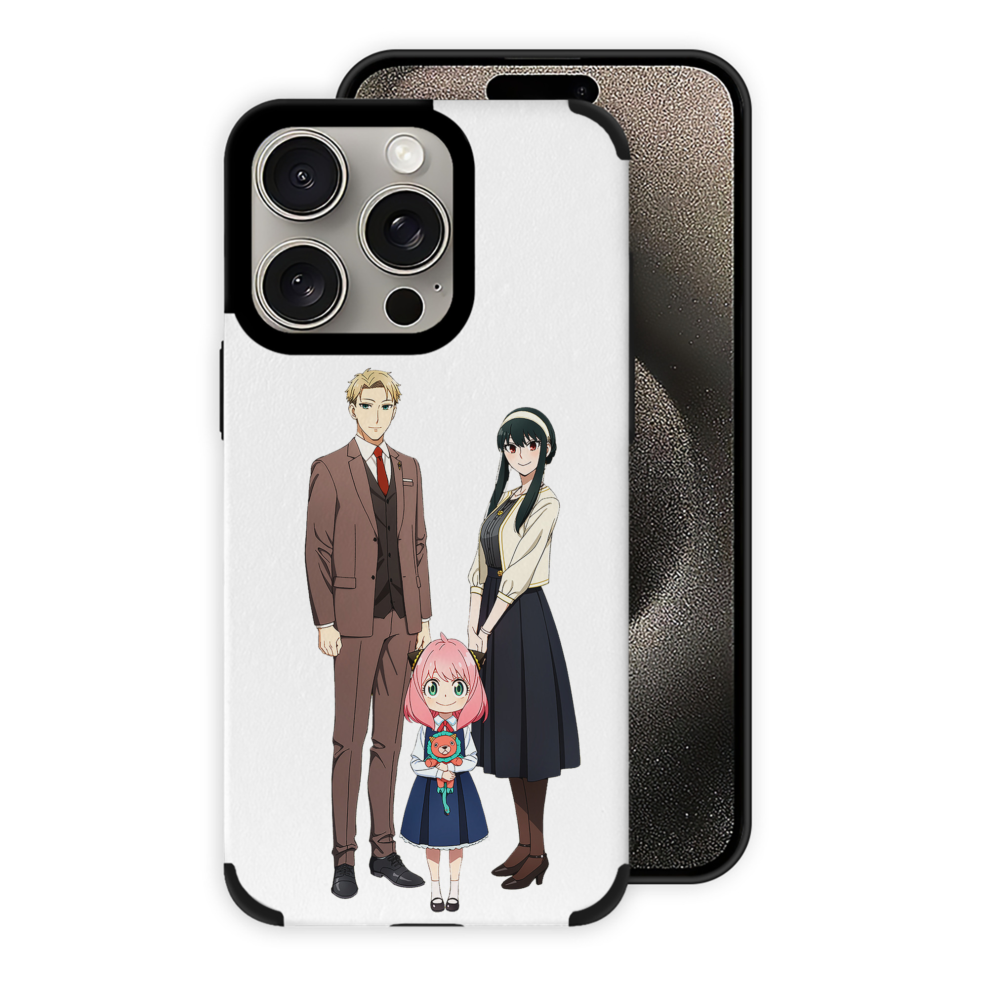 （画像用） SPY×FAMILY间谍家家酒 【iPhone15ProMax対応】 PUレザー スマホケース 耐衝撃＆黄変防止