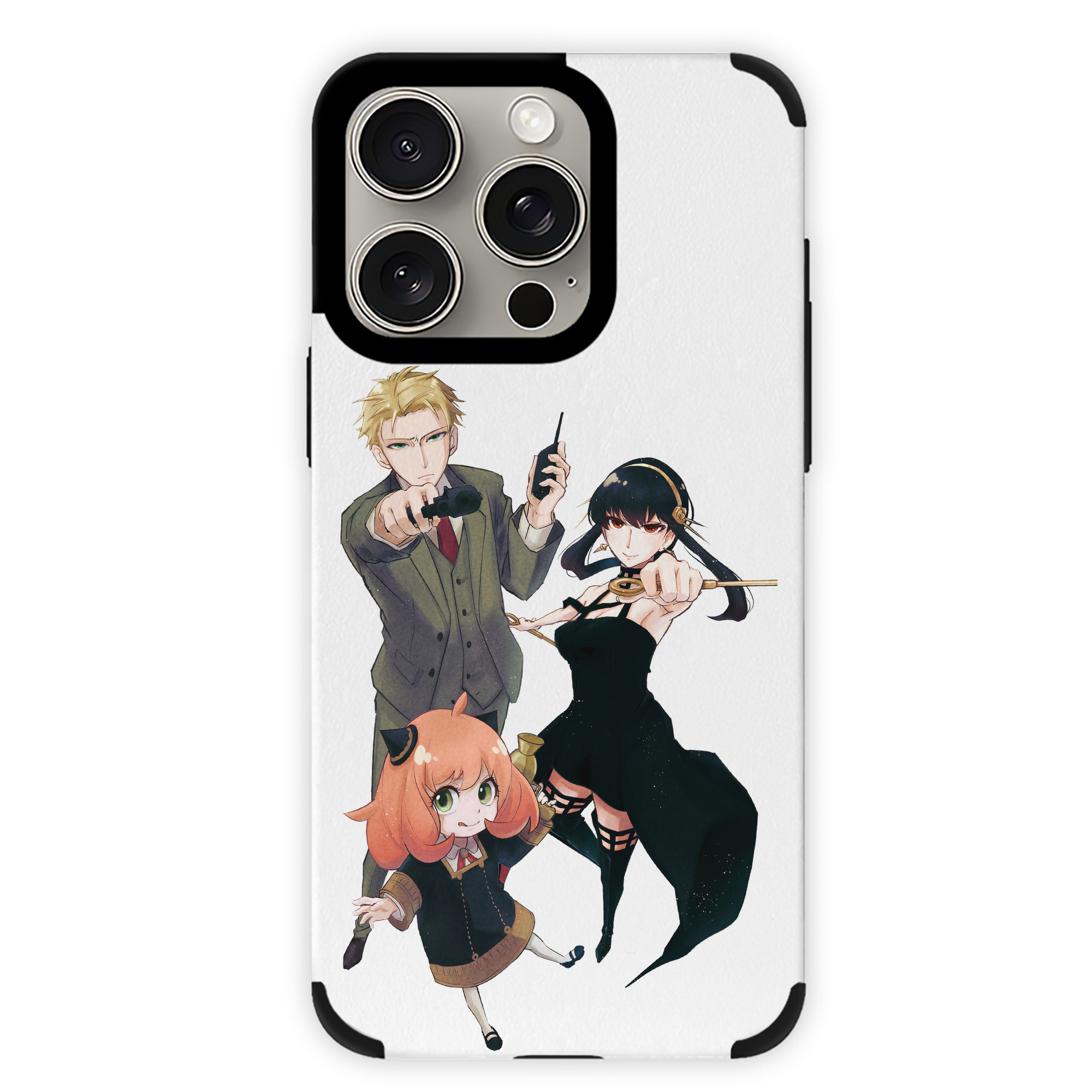 （画像用） SPY×FAMILY间谍家家酒 【iPhone15ProMax対応】 PUレザー スマホケース 耐衝撃＆黄変防止