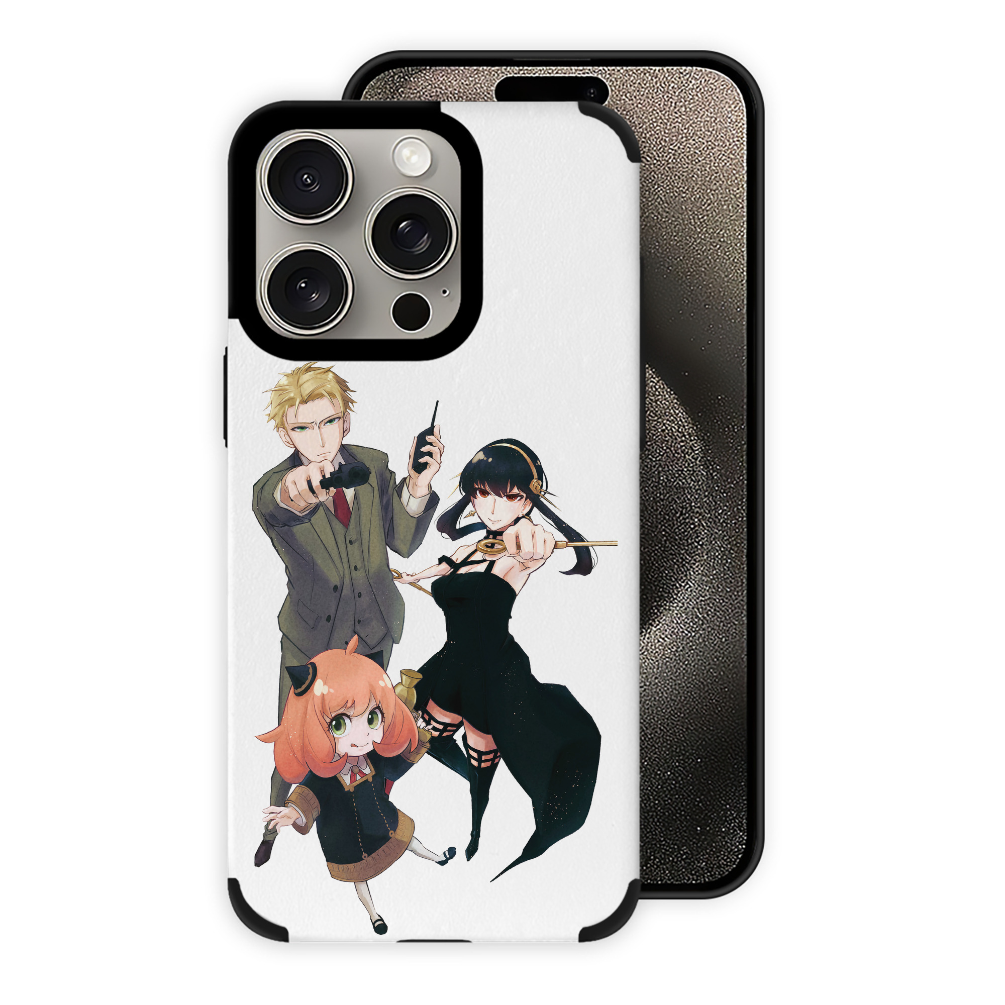 （画像用） SPY×FAMILY间谍家家酒 【iPhone15ProMax対応】 PUレザー スマホケース 耐衝撃＆黄変防止
