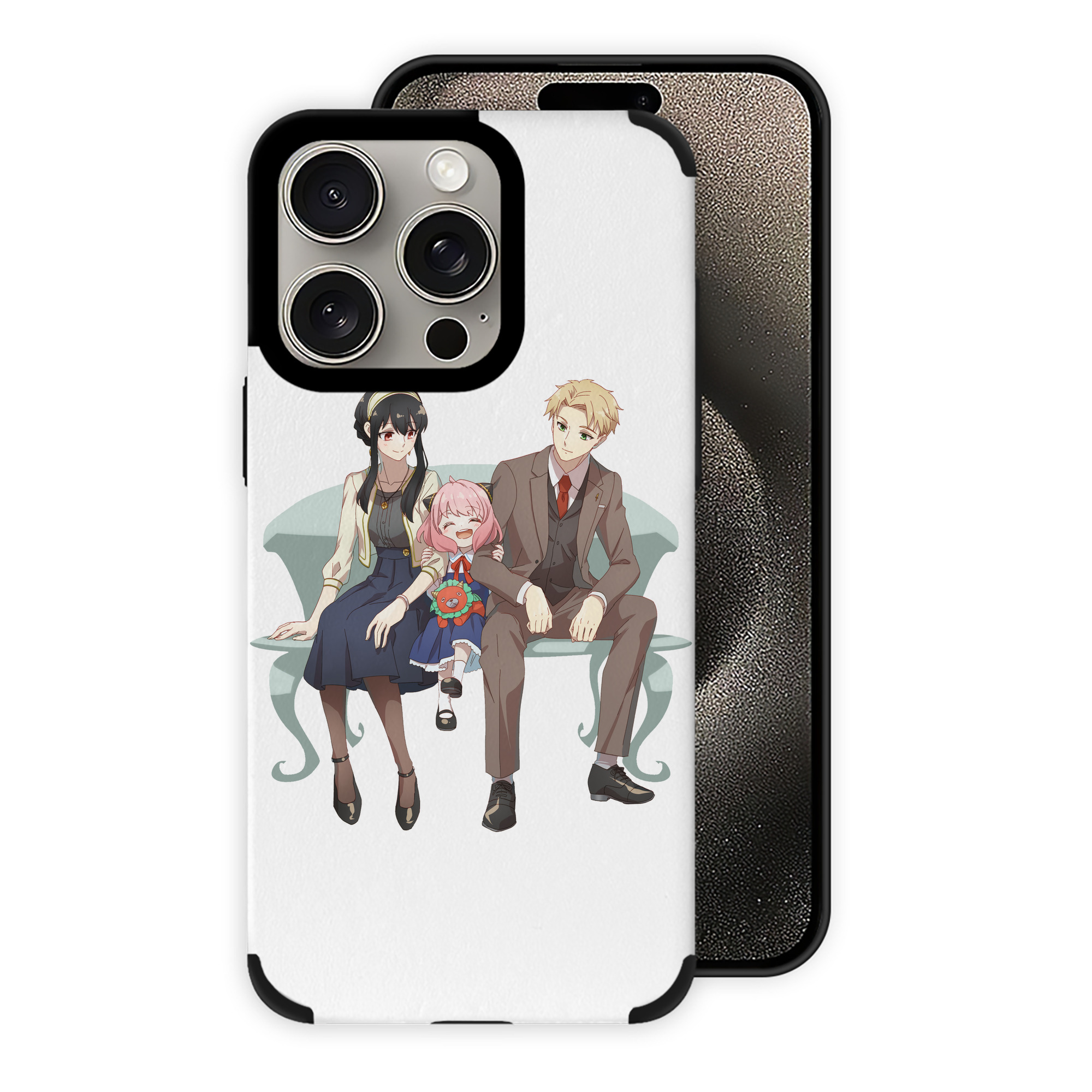 （画像用） SPY×FAMILY间谍家家酒 【iPhone15ProMax対応】 PUレザー スマホケース 耐衝撃＆黄変防止
