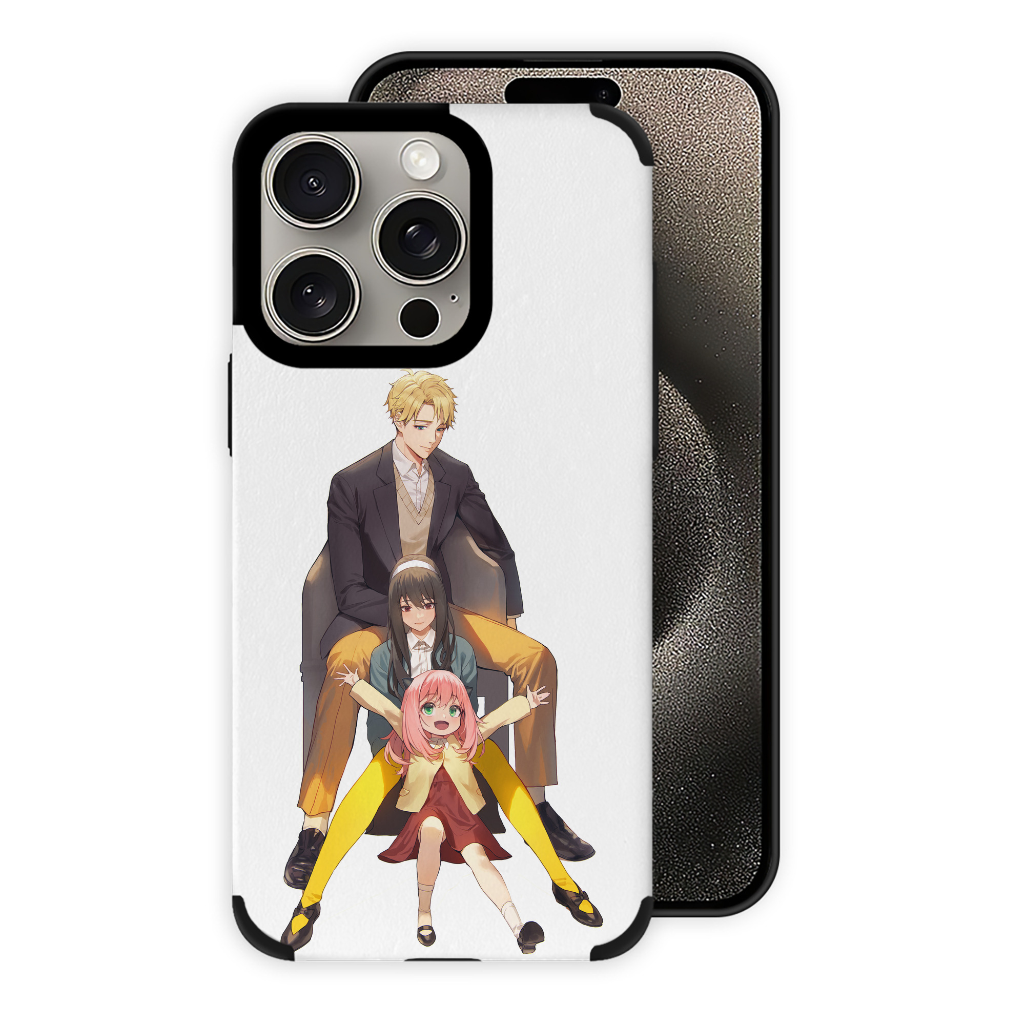 （画像用） SPY×FAMILY间谍家家酒 【iPhone15ProMax対応】 PUレザー スマホケース 耐衝撃＆黄変防止