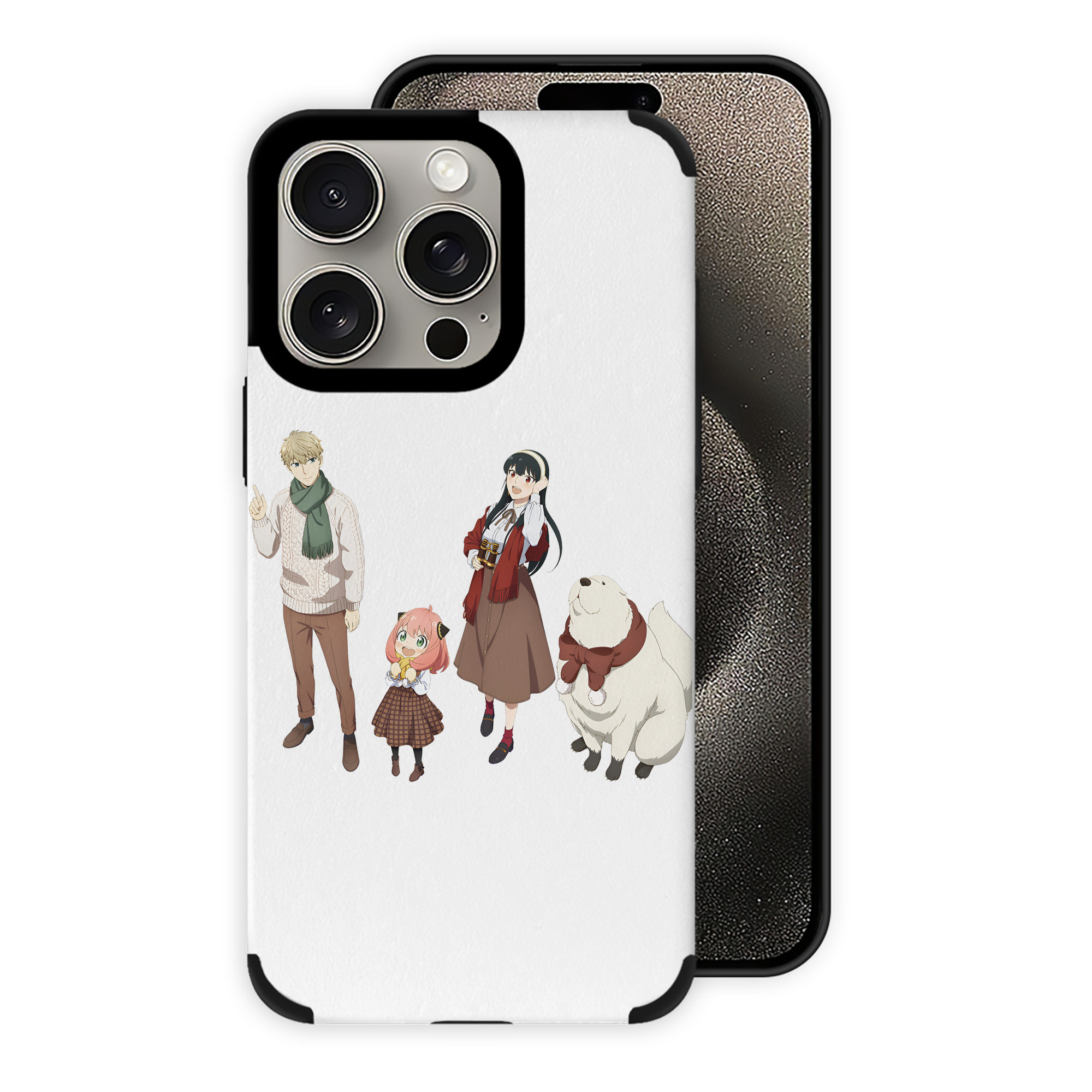 （画像用） SPY×FAMILY间谍家家酒 【iPhone15ProMax対応】 PUレザー スマホケース 耐衝撃＆黄変防止