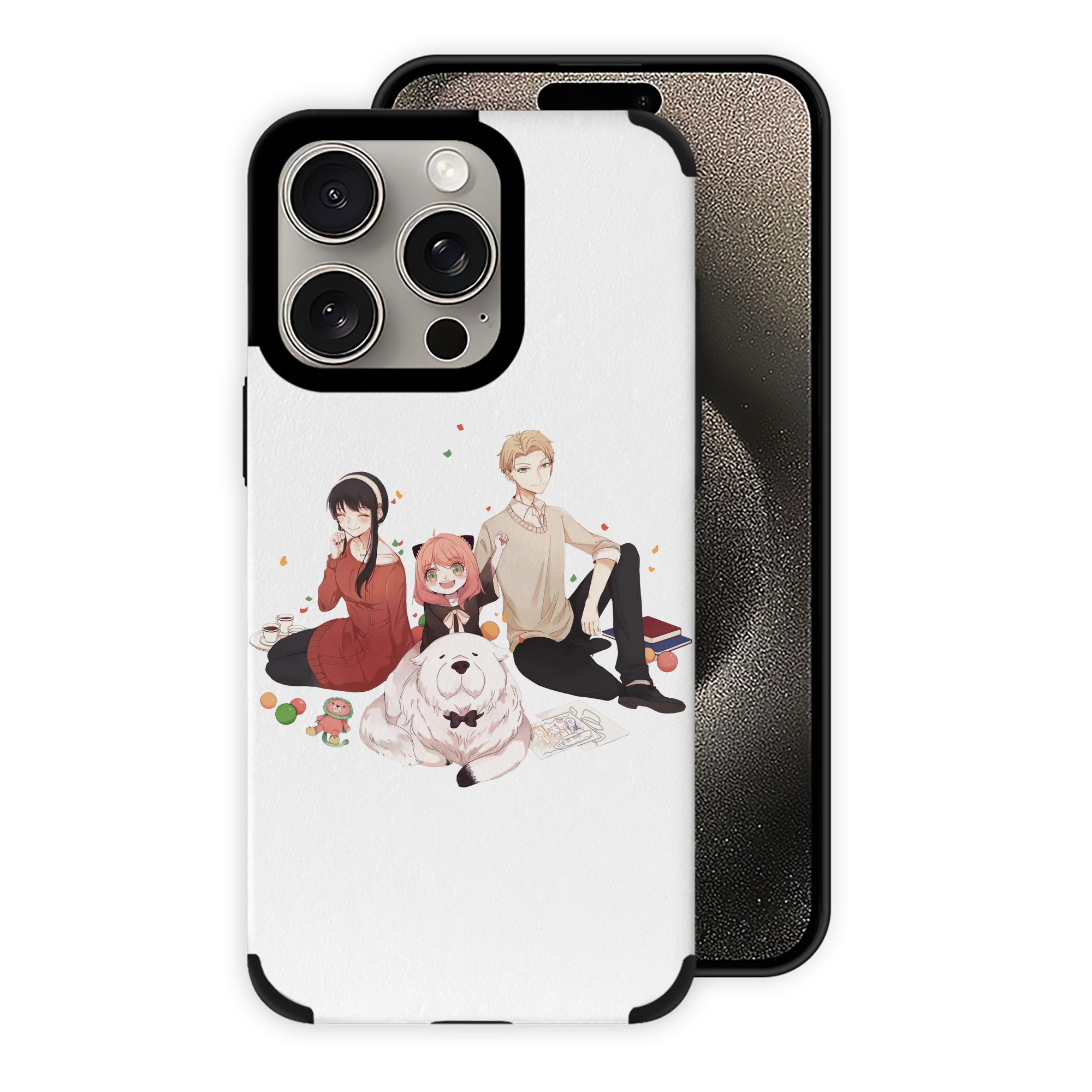 （画像用） SPY×FAMILY间谍家家酒 【iPhone15ProMax対応】 PUレザー スマホケース 耐衝撃＆黄変防止
